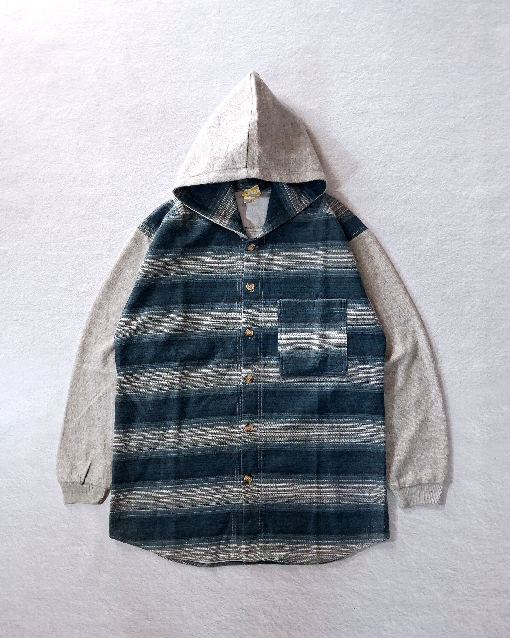 Vintage AL SPORT BAJA HOODED FLANNEL SHIRT MADE IN USA Size US XL / EU 56 / 4 - 1 Thumbnail