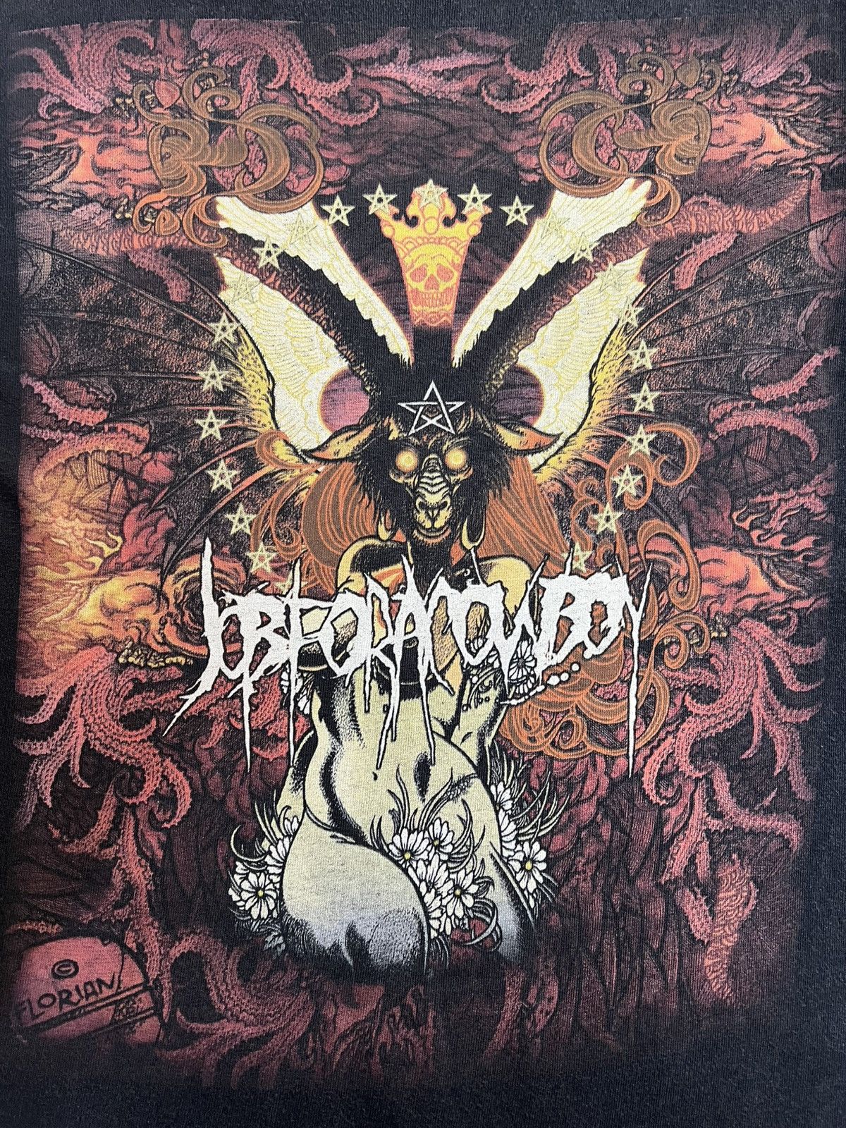 Band Tees Job For A Cowboy Baphomet Tee Faded Anvil Rare Size US S / EU 44-46 / 1 - 2 Thumbnail