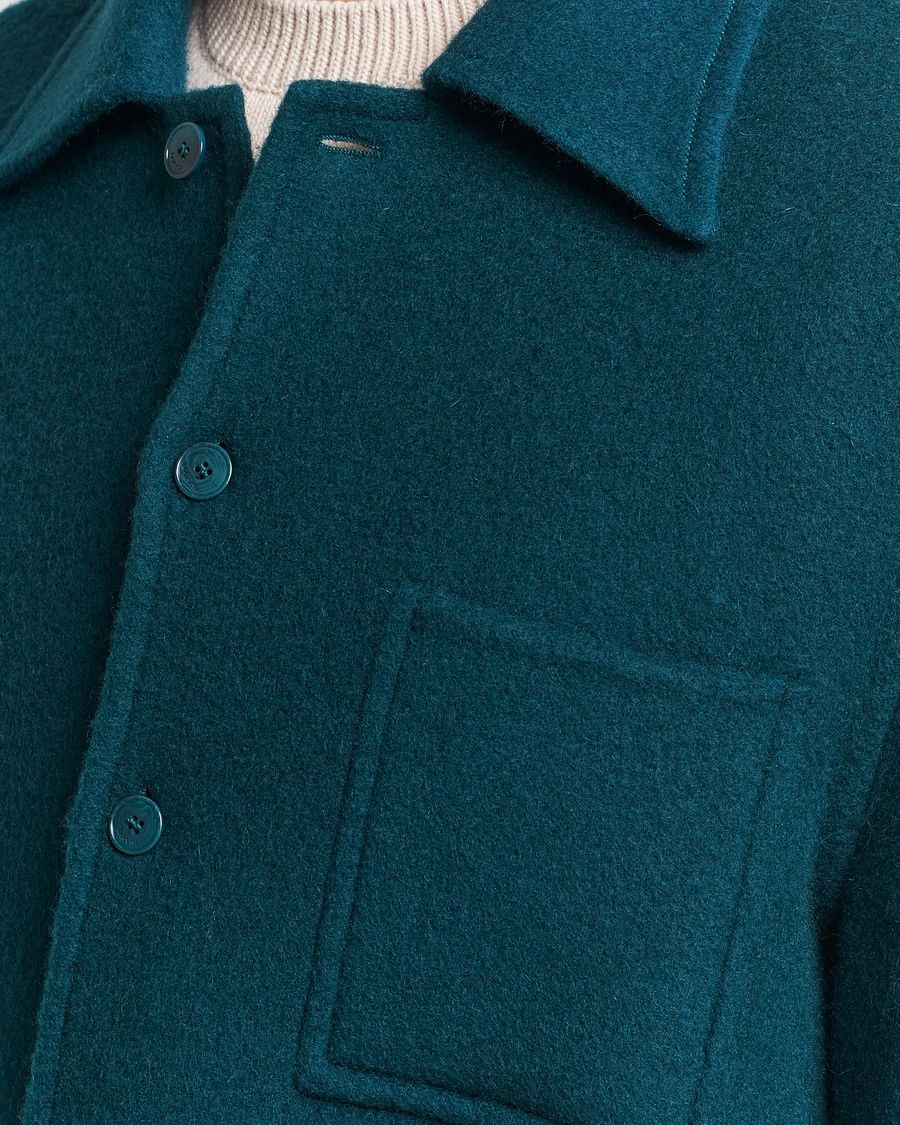 Lanvin o1y0225 Solid Color Shirt in Emerald Green Size US L / EU 52-54 / 3 - 3 Thumbnail