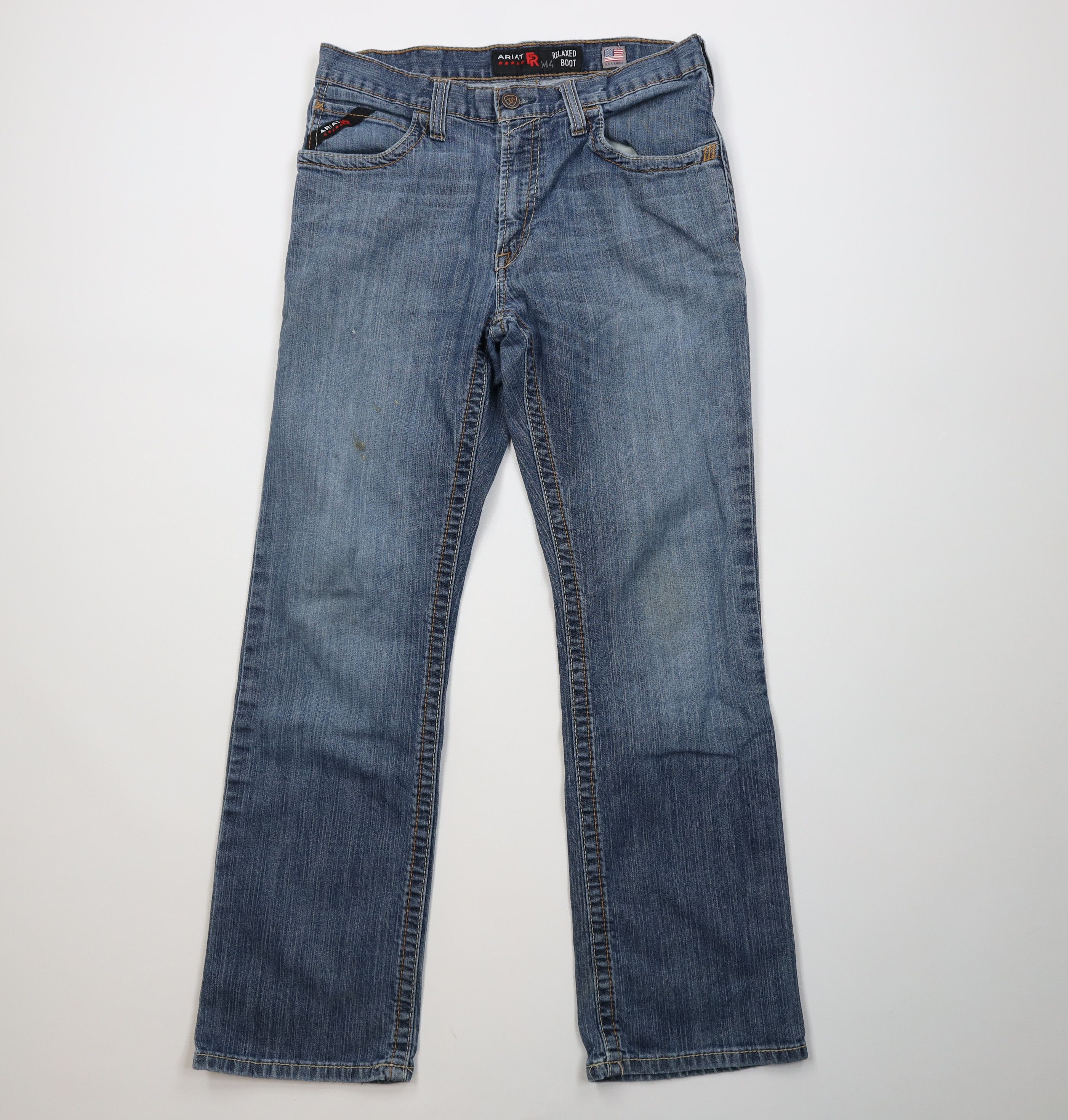 Ariat Ariat FR M4 Relaxed Fit Bootcut Denim Jeans Blue Workwear Size US 32 / EU 48 - 1 Thumbnail