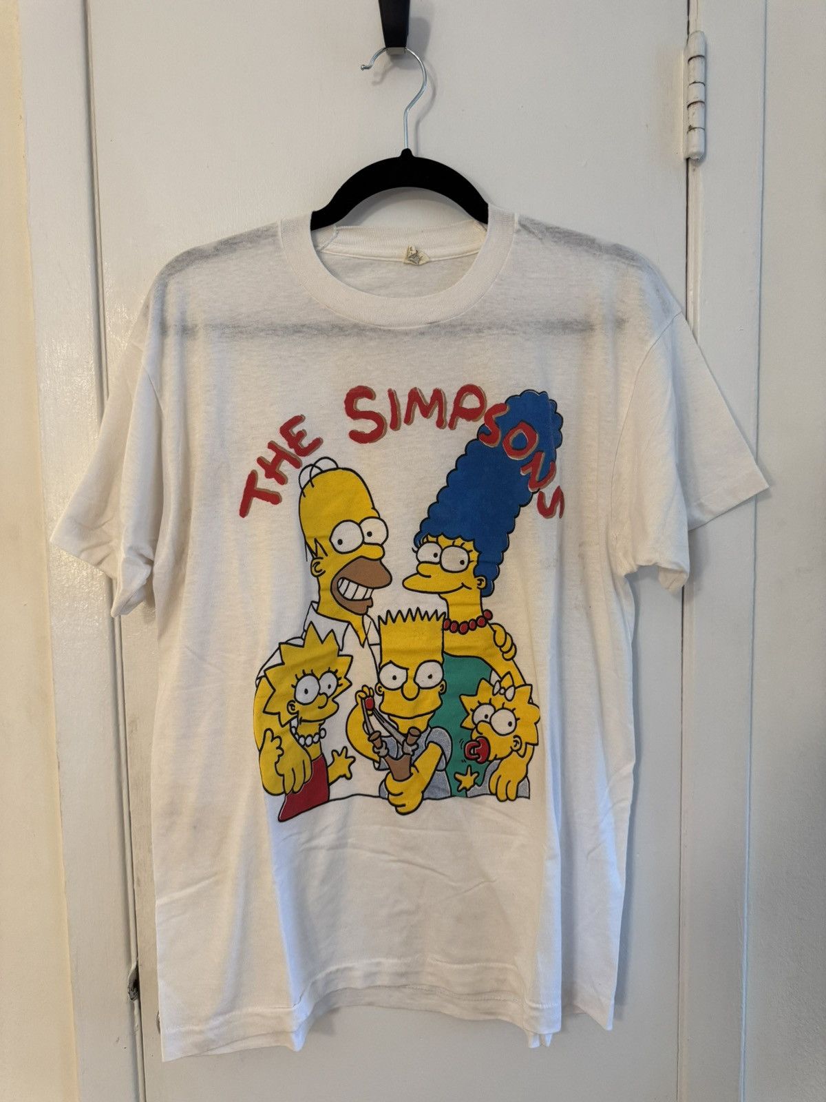 Vintage Vtg 1989 Simpsons Family Portrait T Shirt White Sz XL Size US XL / EU 56 / 4 - 1 Thumbnail