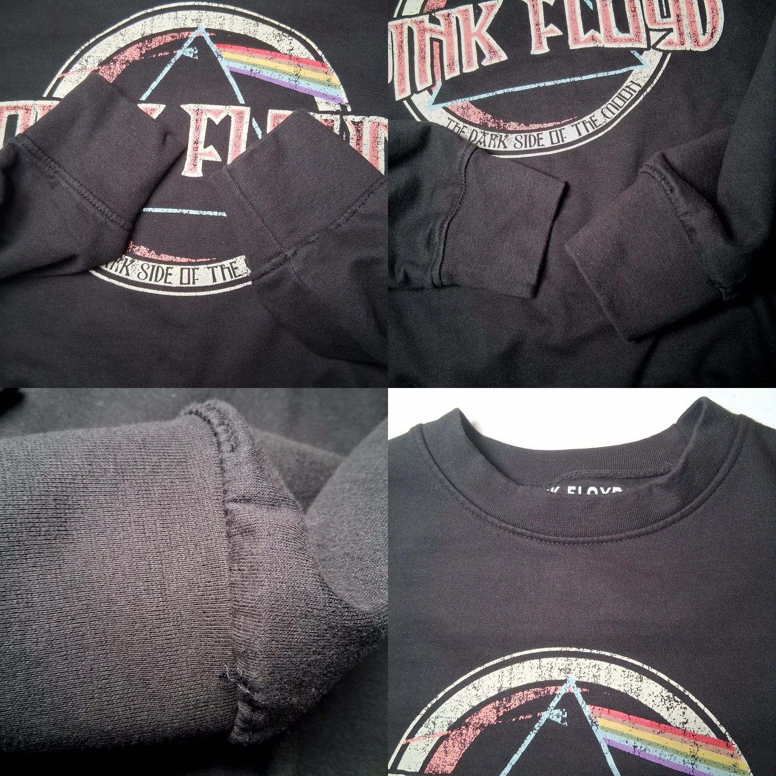 Vintage Life Clothing Co Pink Floyd Sweatshirt Crewneck L Black Graphic Band Music Dark Side of the Moon Mens Pullover Long Sleeve Regular Fit Size US L / EU 52-54 / 3 - 8 Thumbnail