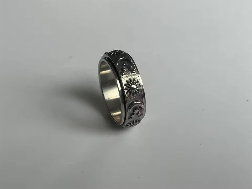 Jewelry Celestial Spinner Ring-Sun Moon Star Fidget Band (Size 7-11) Size ONE SIZE - 4 Thumbnail