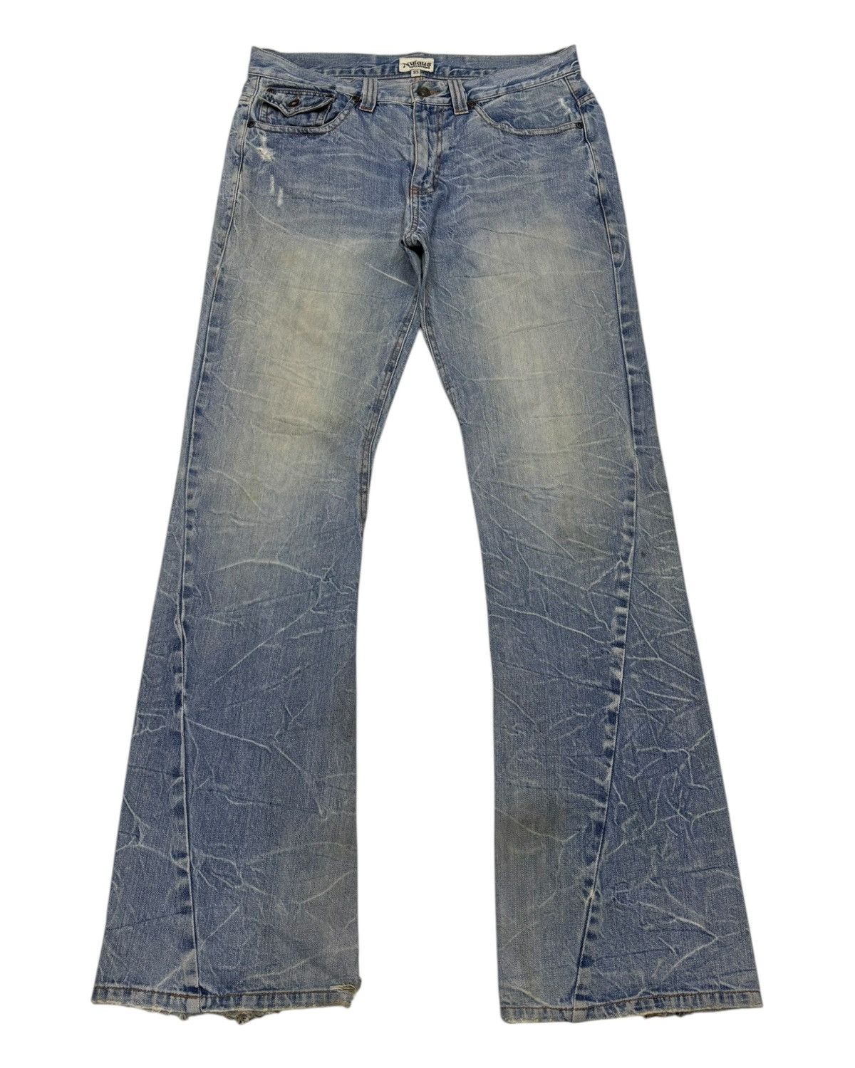 Hysteric Glamour FLARED🔥NYLAUS CLOTHING FLARED JEANS DISTRESSED DENIM JEANS Size US 34 / EU 50 - 1 Thumbnail