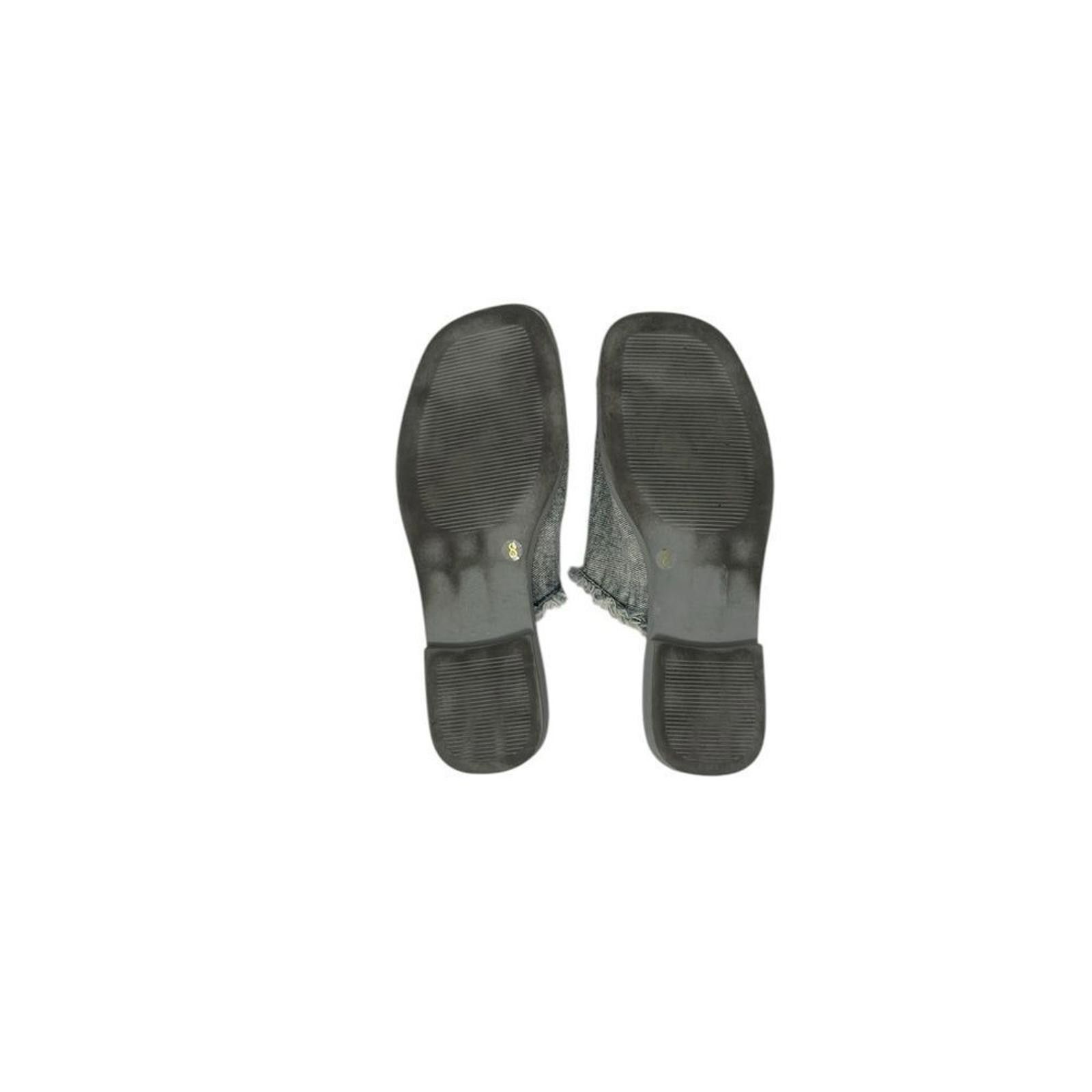Designer Reitoye. Women's Flat Denim Sandals. Size 8. Size US 8 / IT 38 - 7 Thumbnail