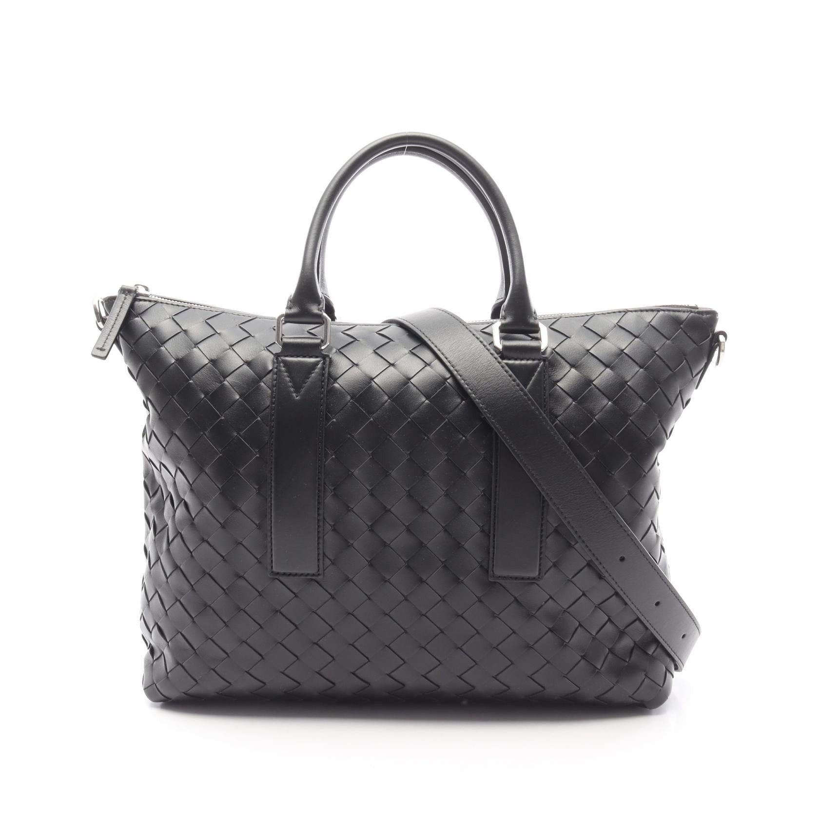 Bottega Veneta Bottega Veneta Intrecciato Soft Briefcase Leather Black Size ONE SIZE - 1 Thumbnail