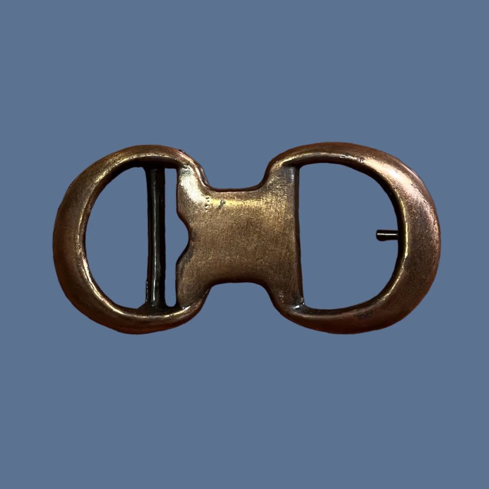 Vintage VINTAGE Accurate Belt Buckle Double Loop Figure 8 Gold Brass 70s Cowboy Western Mod GoGo 4 in Adult Unisex Mens Womens Size ONE SIZE - 1 Thumbnail