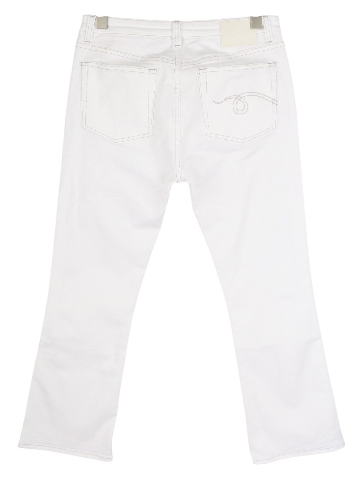 R13 KICK 29 Zip Fly Bale White Bootcut Ankle Jeans 84469 Size 29" - 4 Thumbnail