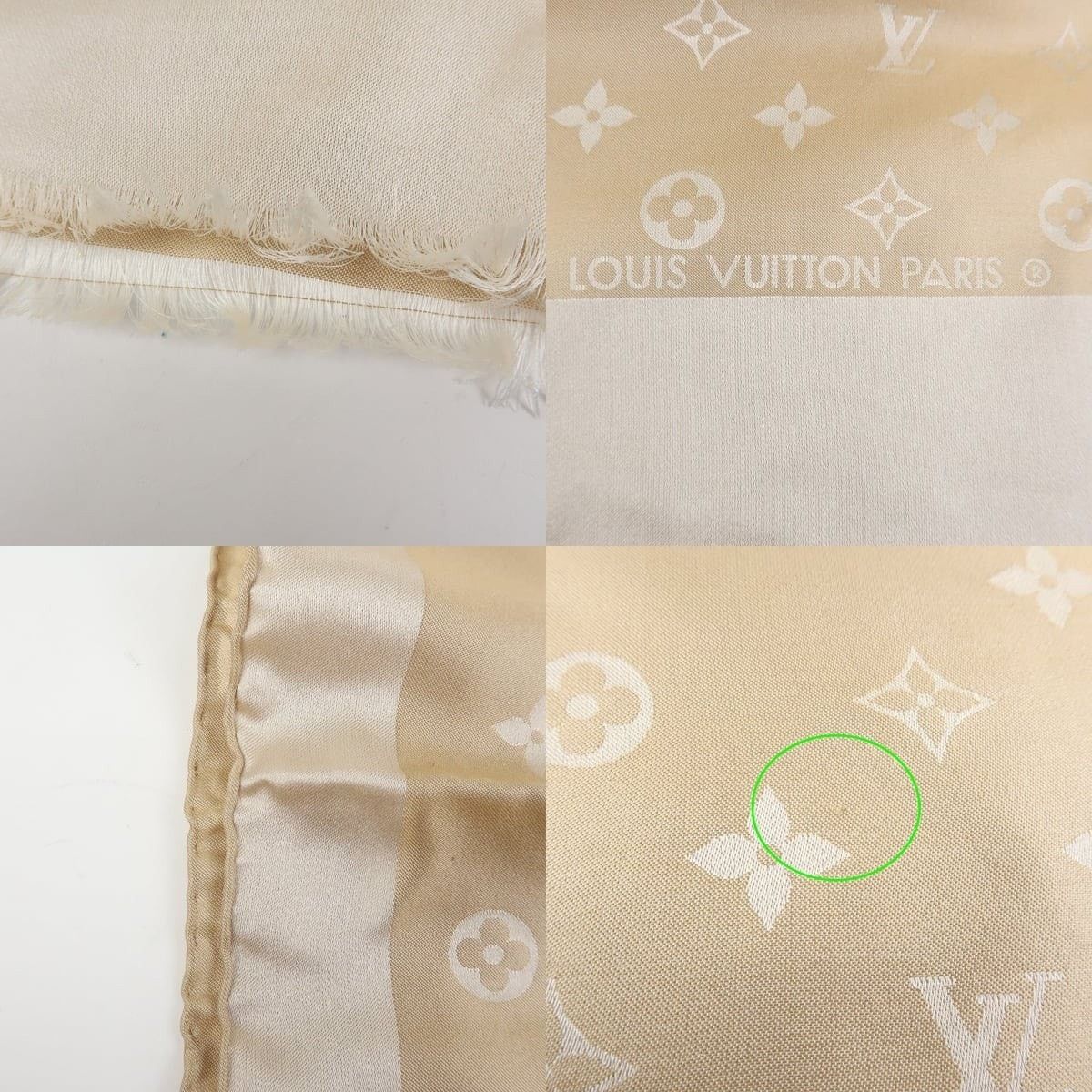 Louis Vuitton Louis Vuitton Echarpe Capri Silk Scarf Beige Size ONE SIZE - 4 Thumbnail
