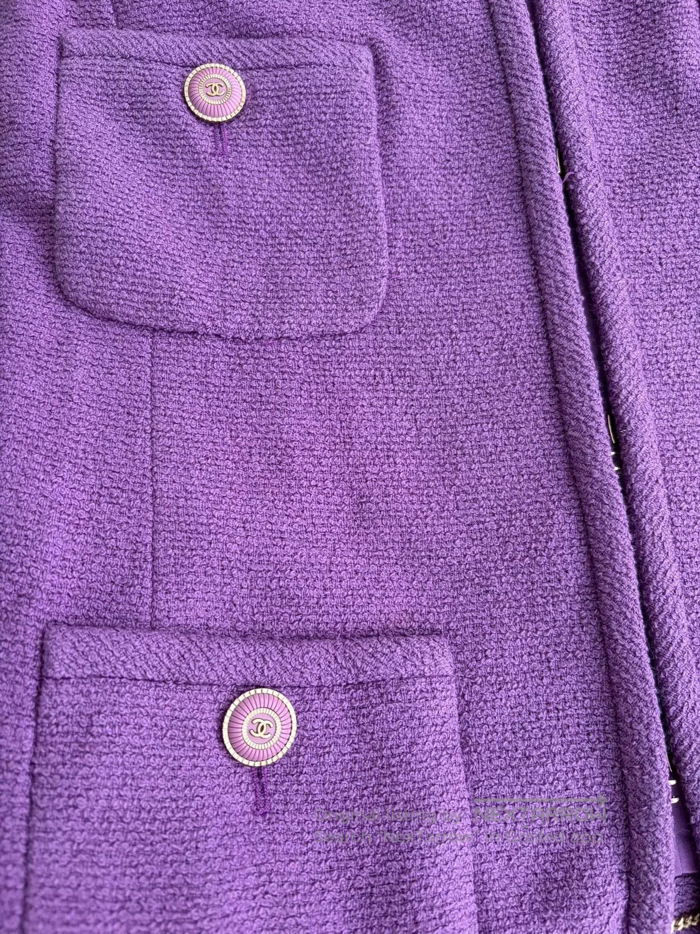 Chanel Chanel 20C Purple Tweed Jacket 34. Size US XS / EU 42 / 0 - 3 Thumbnail