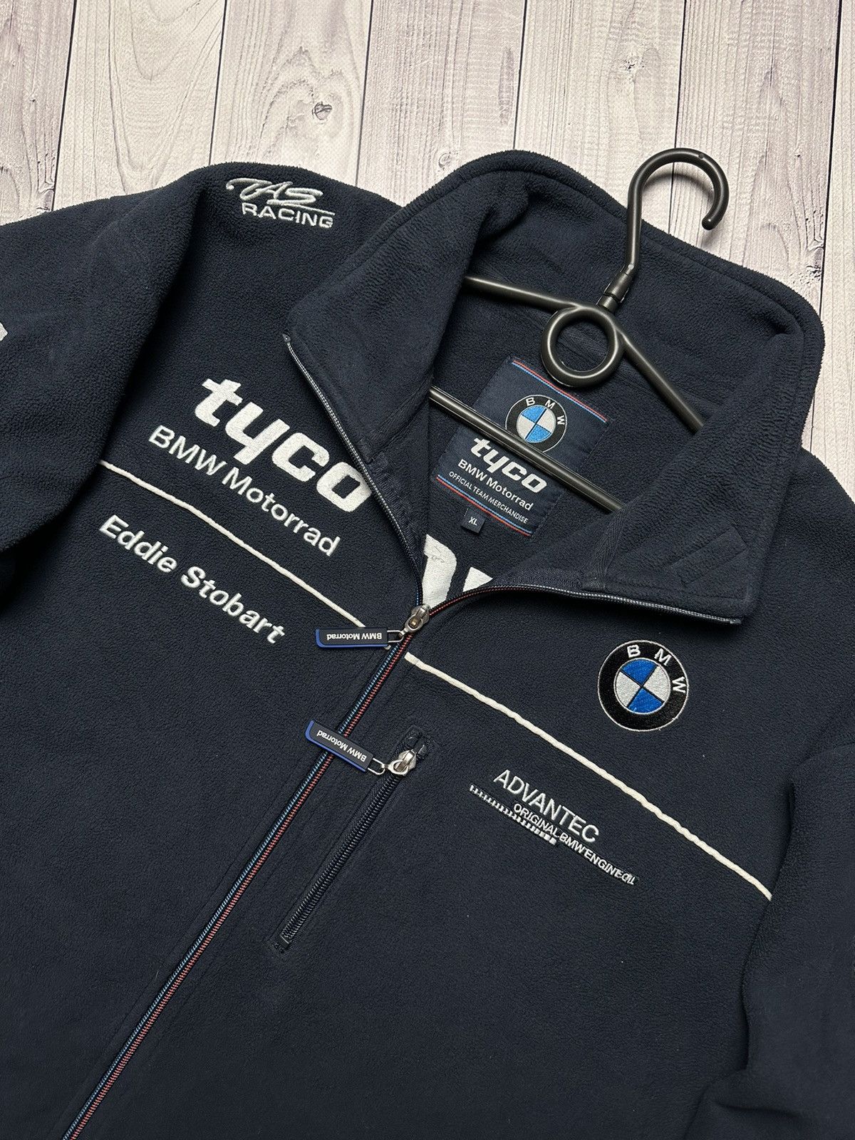 BMW × Vintage Vintage BMW racing fleece jacket logo rare size XL Size US XL / EU 56 / 4 - 4 Thumbnail