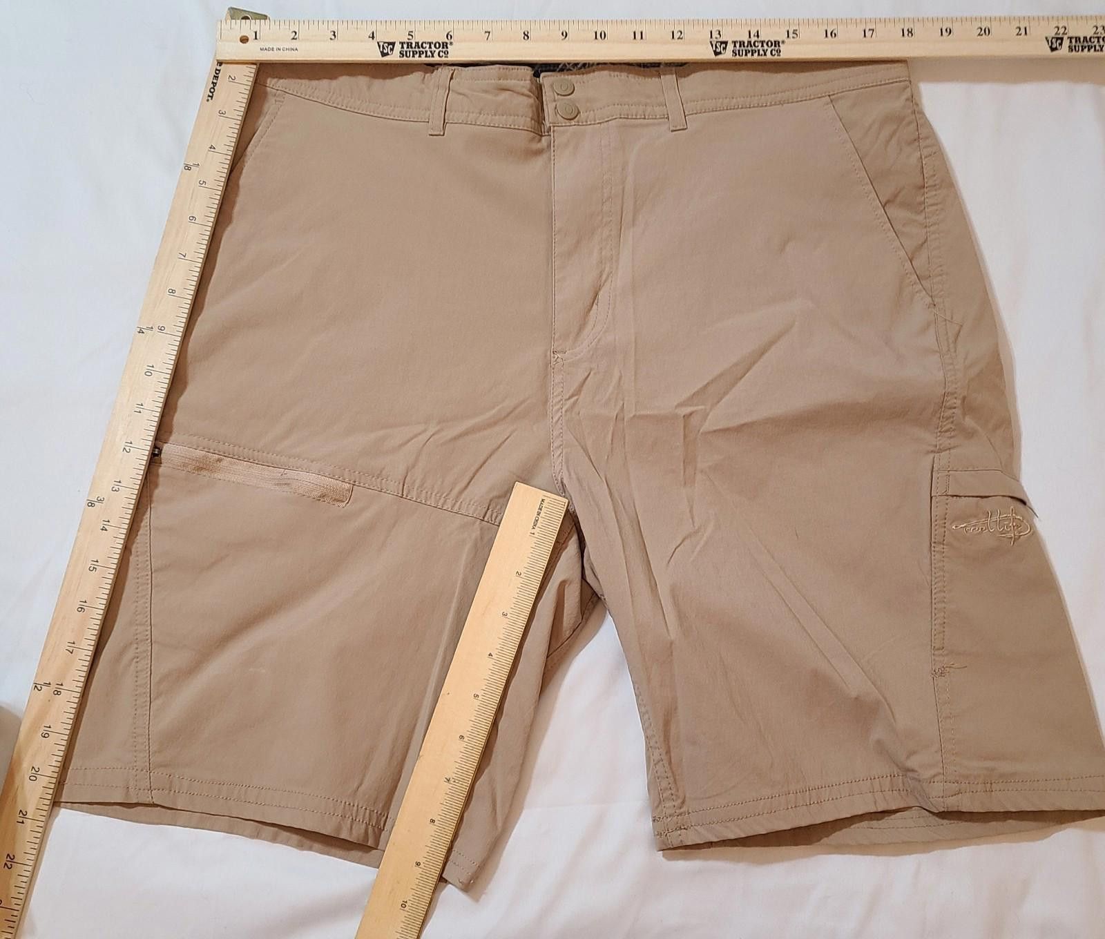 Designer Reel Life Shorts Chino Pants Brown Men's Size XL Fishing Size US 36 / EU 52 - 3 Thumbnail