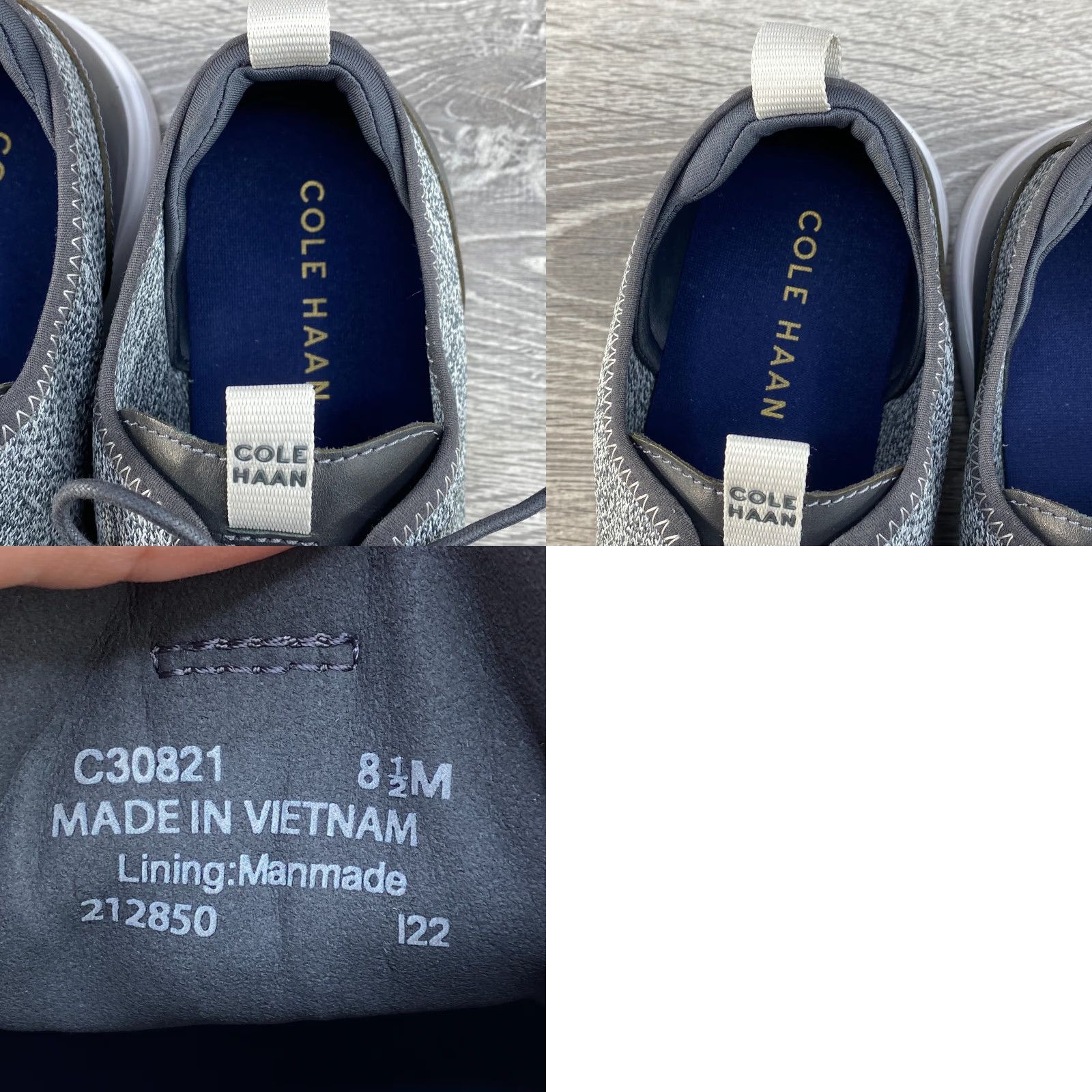 Cole Haan Men Cole Haan GrandPlus Essex Distance Knit Oxford Nimbus Cloud Gray C30821 8.5 Size US 9 / EU 42 - 8 Thumbnail