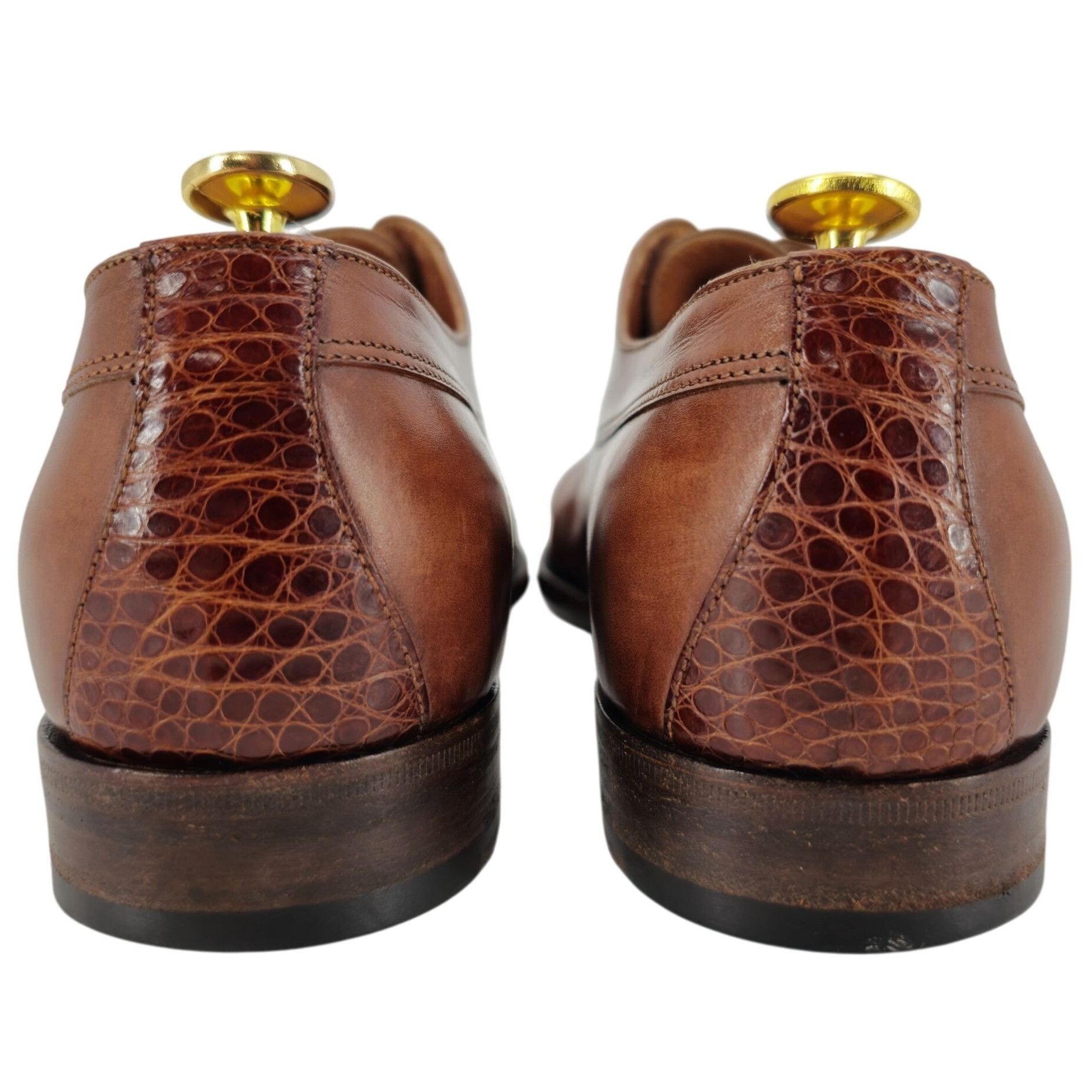 Bruno Magli Exotic Bruno Magli Italy Brown Alligator Leather Oxfords 10M Size US 10 / EU 43 - 7 Thumbnail