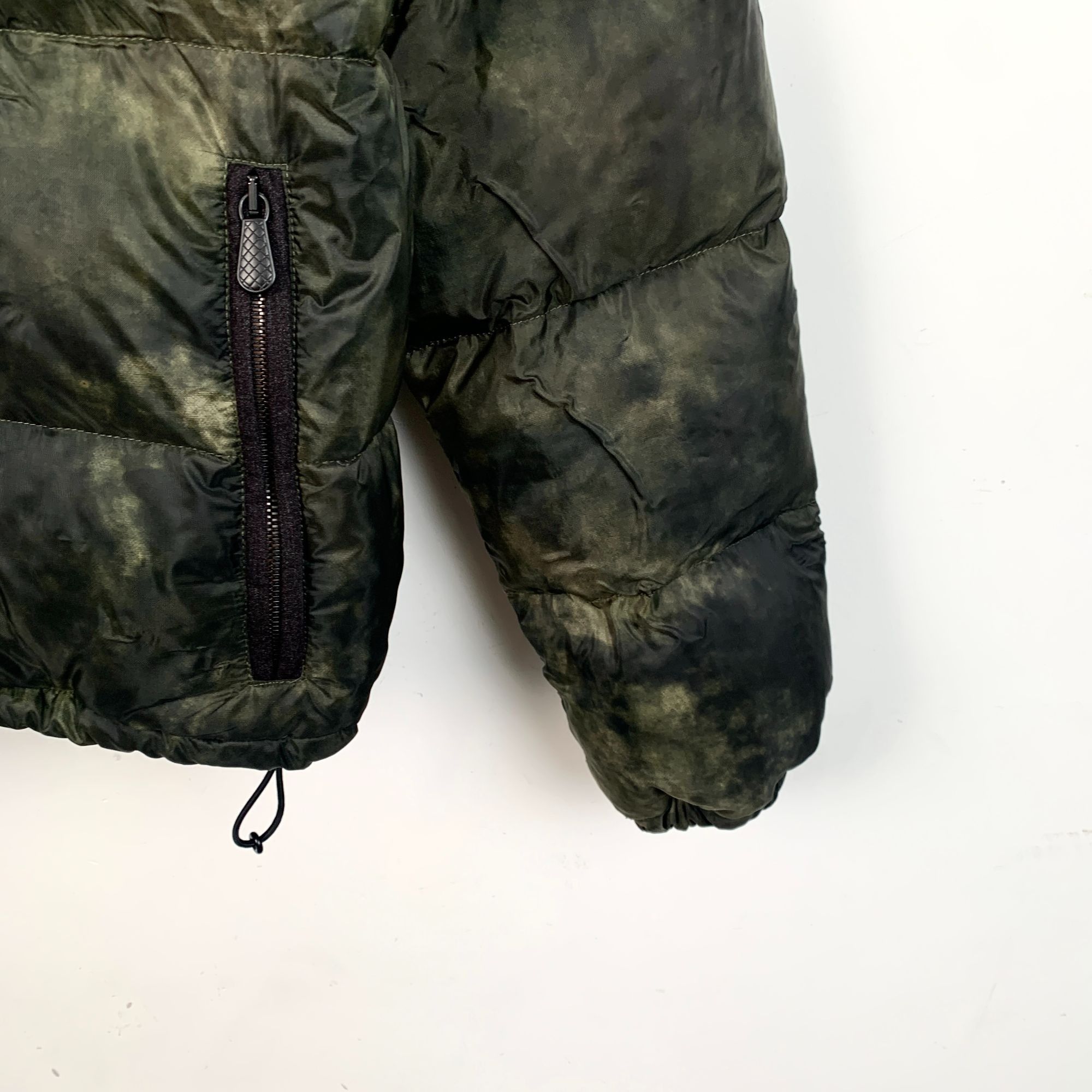 Bottega Veneta Bottega Veneta Green Tie-Dye Puffer Jacket With Ribbed Colla Size US M / EU 48-50 / 2 - 4 Thumbnail