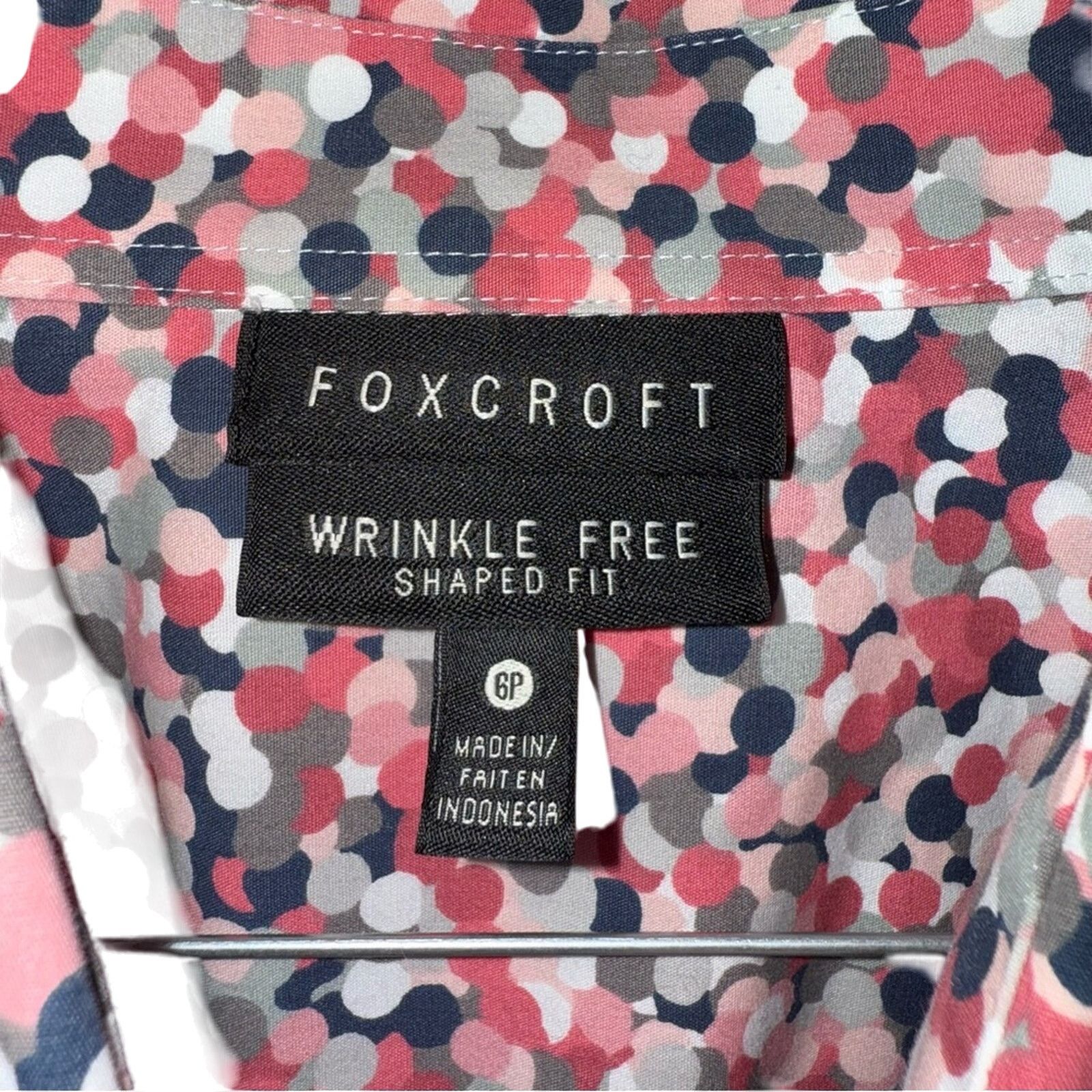 Other Foxcroft Pink Patterned Women's Shirt 6P Size M / US 6-8 / IT 42-44 - 3 Thumbnail