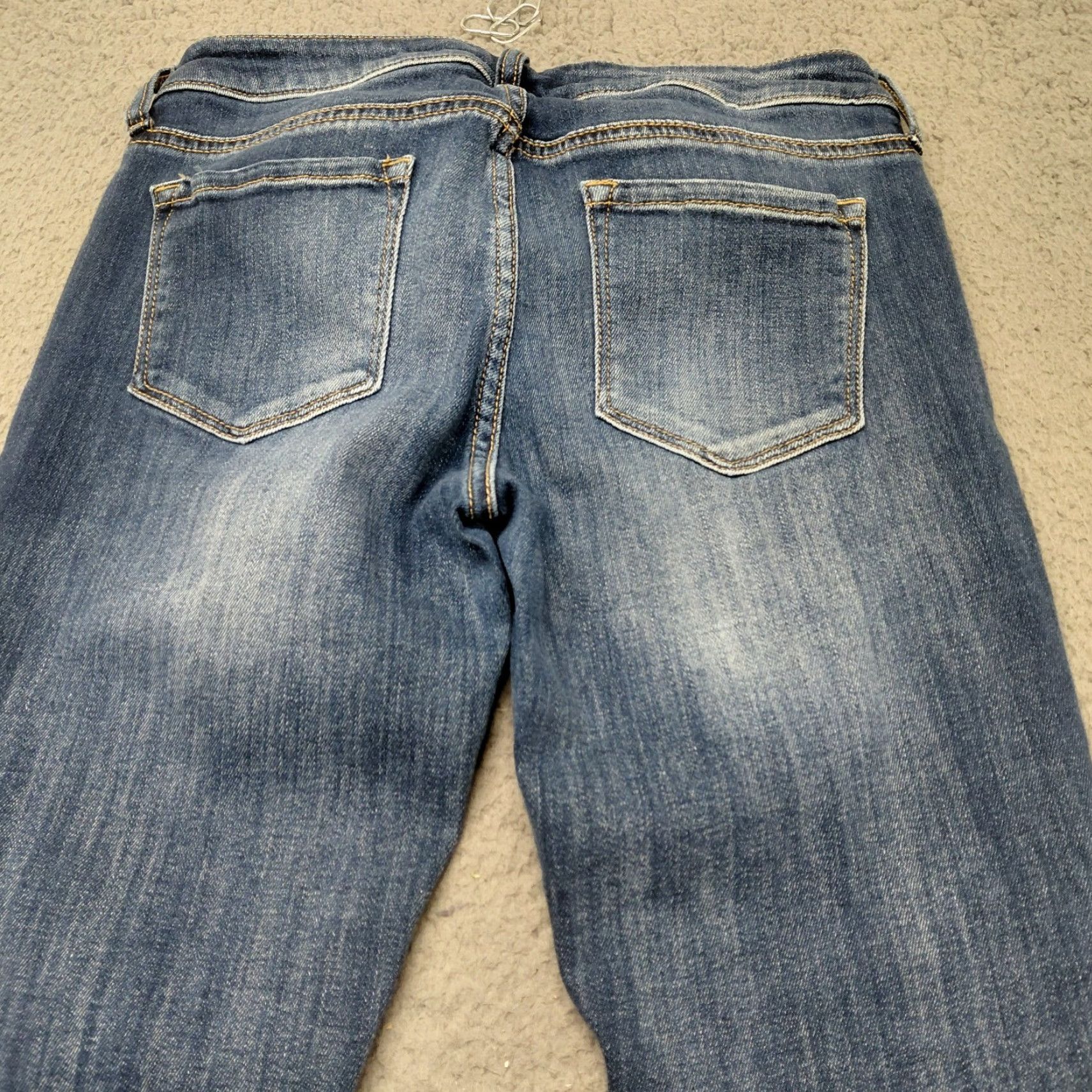 Vintage Maurice Jeans Woman’s Size M/R Indigo Blue Denim Stretch 27x31 Skinny Preppy EUC Size 32" / US 10 / IT 46 - 3 Thumbnail