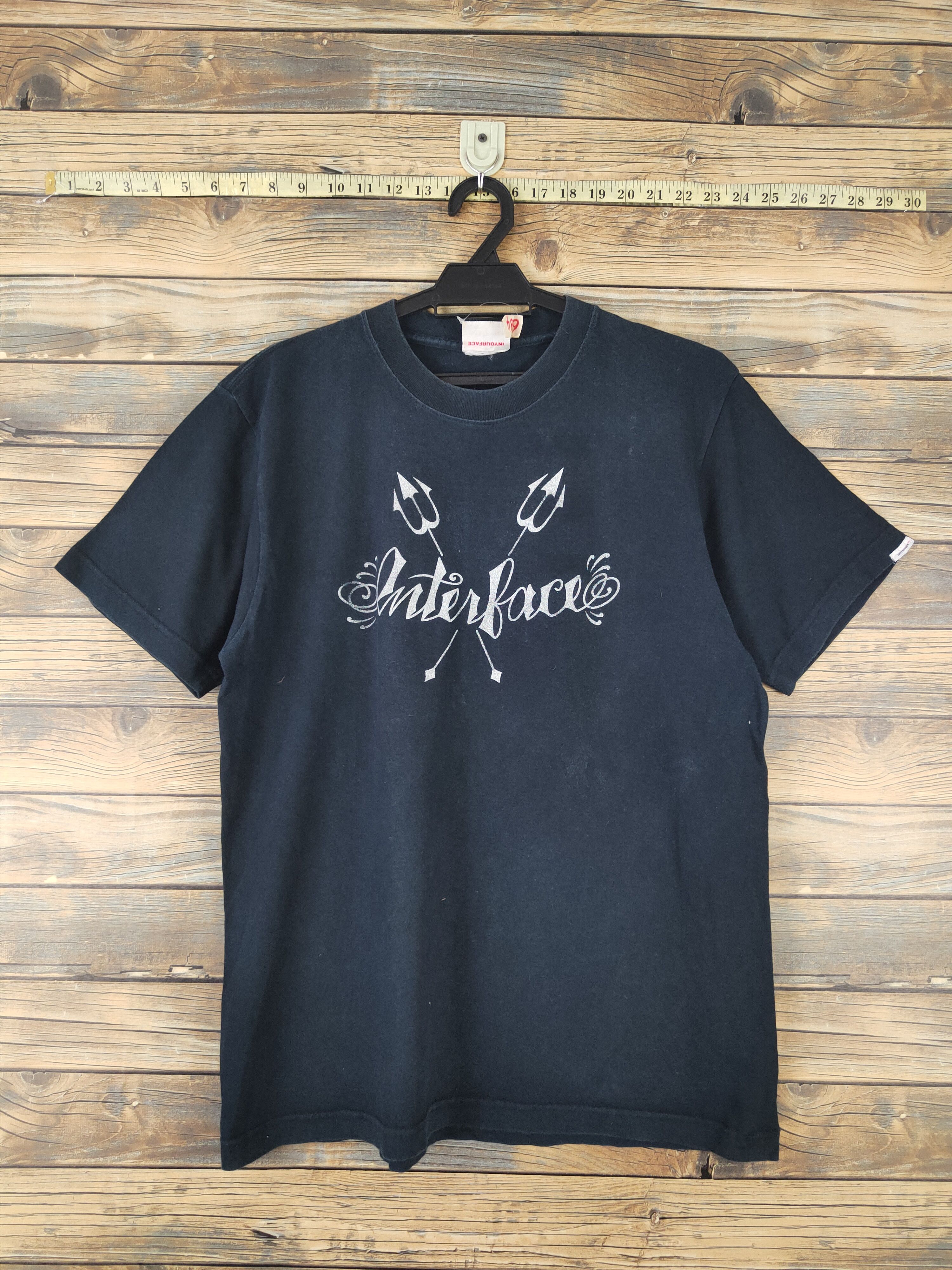 Japanese Brand Interface Navy Faded Short Sleeve T-shirt #634 Size US M / EU 48-50 / 2 - 1 Thumbnail