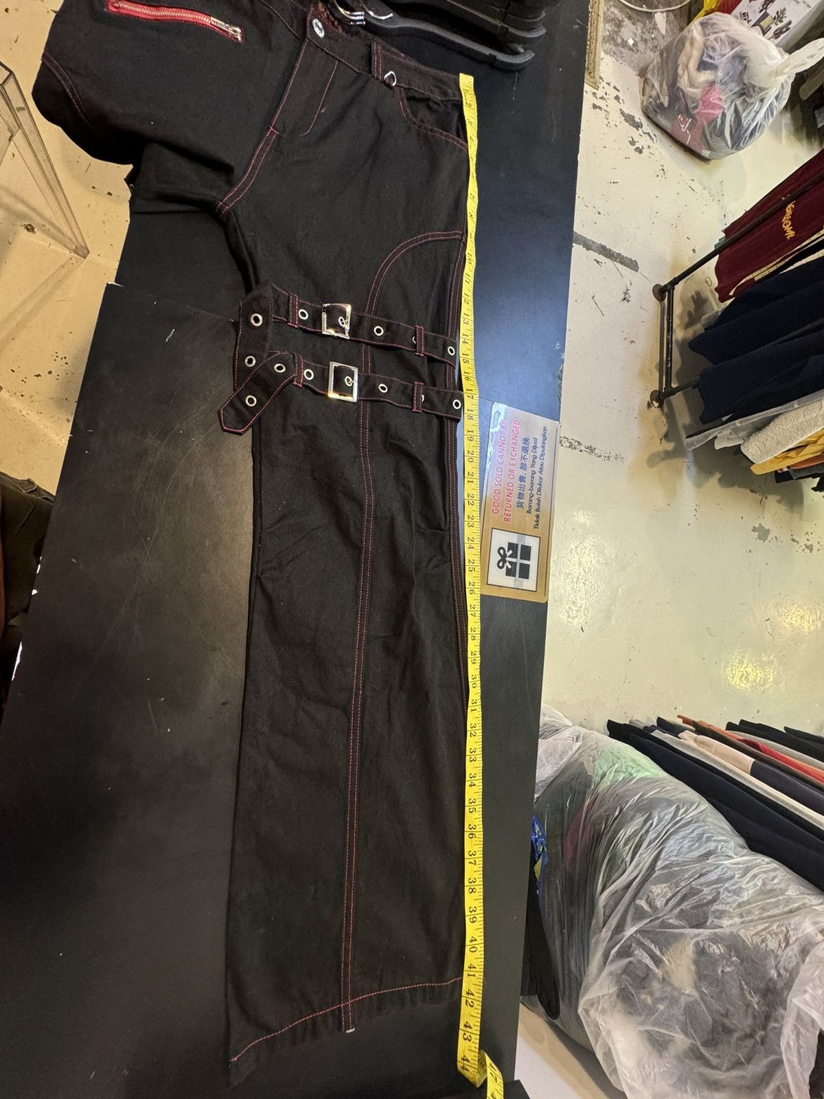 Japanese Brand Vintage Deorat Tactical Bondage Belt Riot Punk Flared Pants Size US 30 / EU 46 - 19 Thumbnail