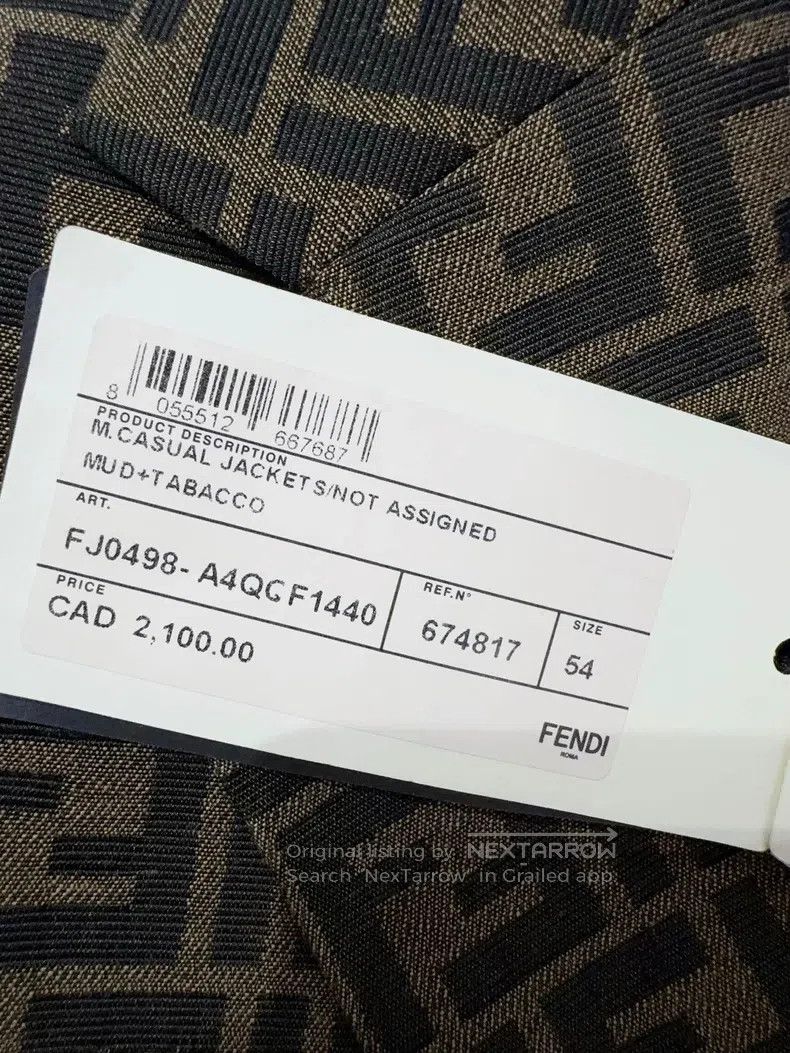 Fendi Fendi Logo-Embellished Jacket Size 54L - 4 Thumbnail
