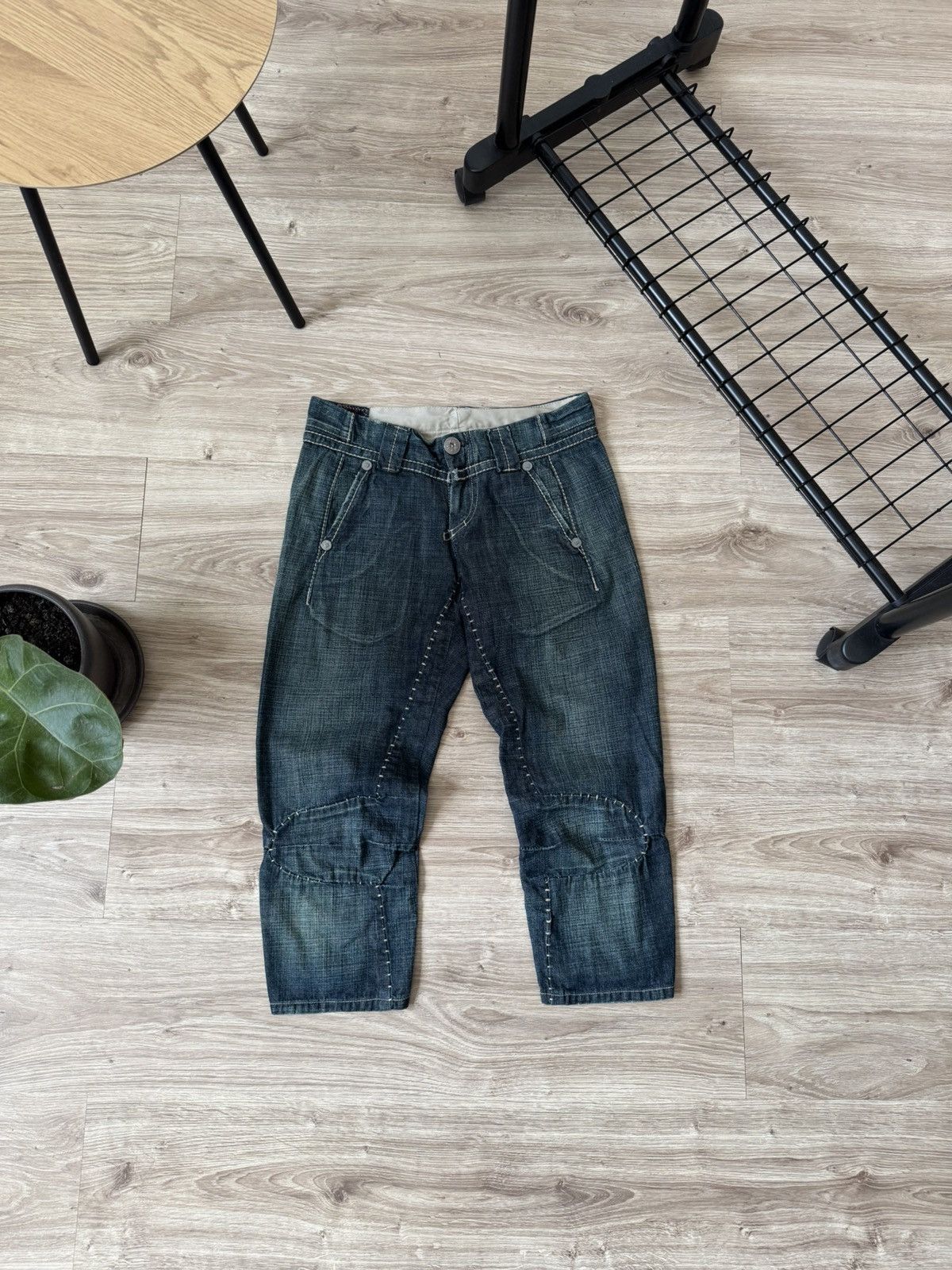 Marithe + Francois Girbaud Vintage Y2K Marithe Francois Girbaud Denim Breeches Capri Size 28" / US 6 / IT 42 - 1 Thumbnail