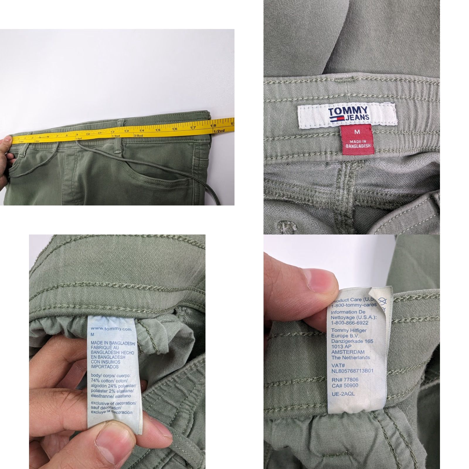 Tommy Hilfiger Tommy Hilfiger Green Joggers Logo Women's M Sweatpants Drawstring Athletic Denim Joggers 90s Tommy Jeans Size 32" / US 10 / IT 46 - 8 Thumbnail