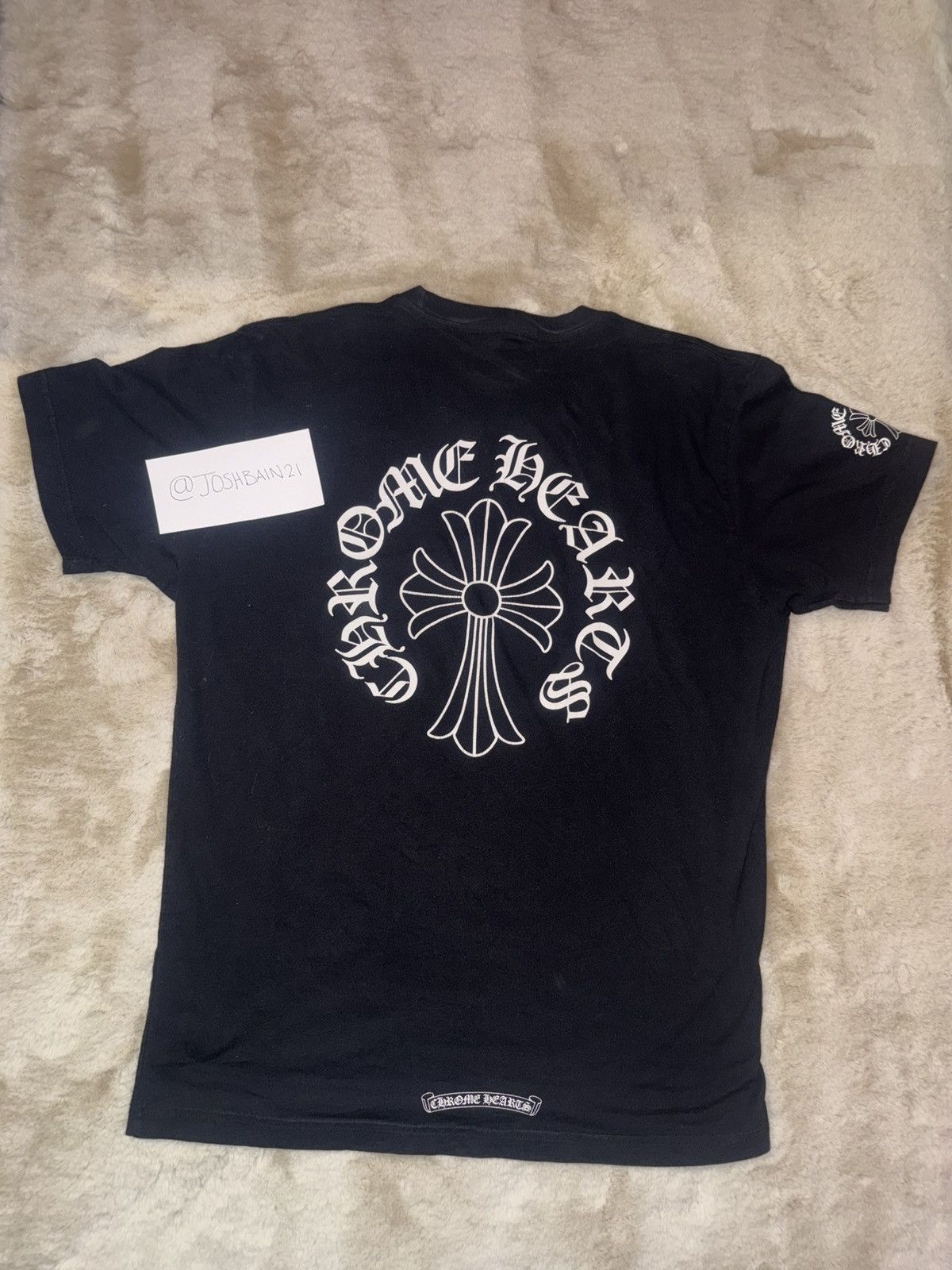Chrome Hearts Chrome hearts neck logo/big cross tshirt Size US L / EU 52-54 / 3 - 2 Thumbnail