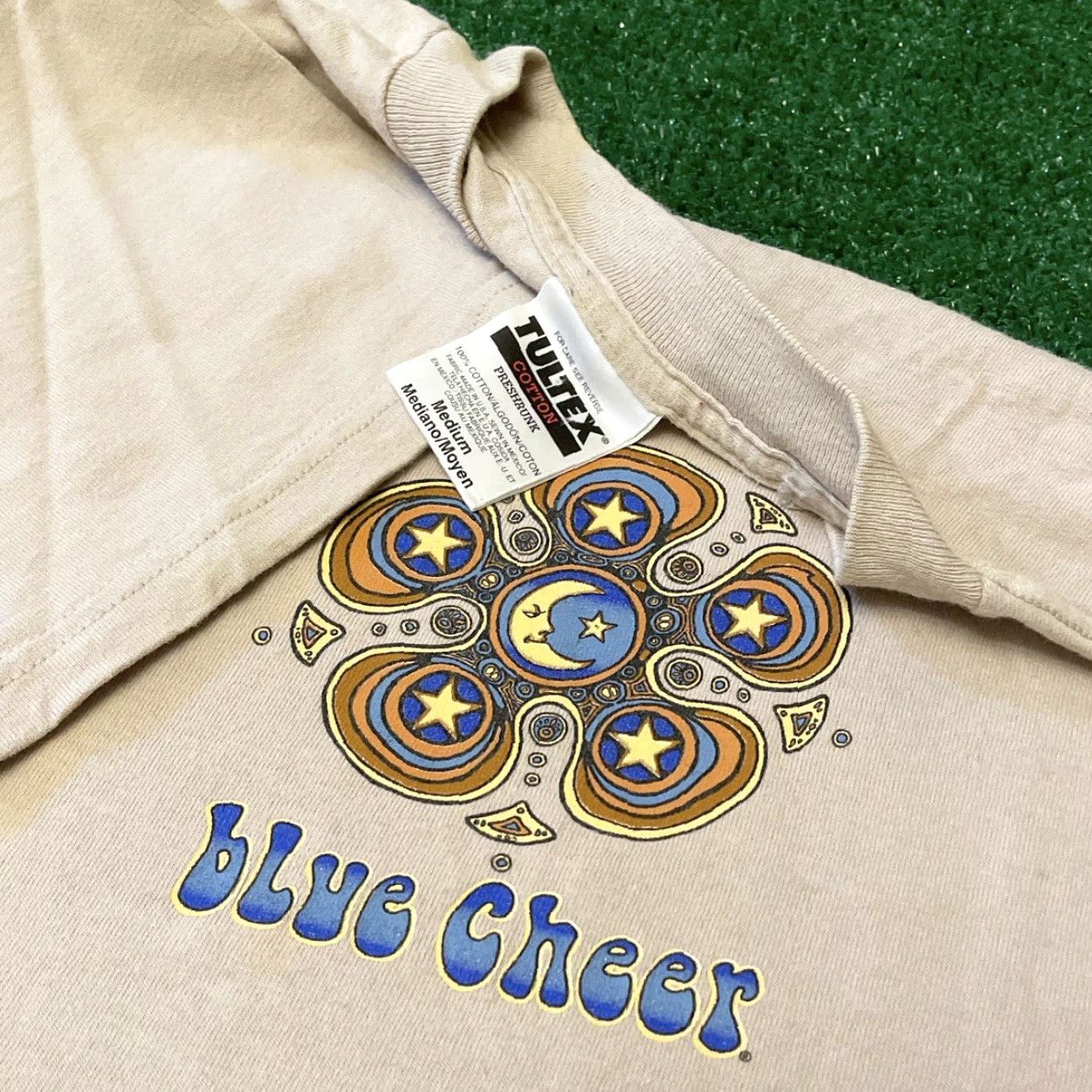 Tultex VINTAGE 90s Blue Cheer Psychedelic Rock Band Tee Shirt Mens Size M Beige T-Shirt Short Sleeve Size US M / EU 48-50 / 2 - 3 Thumbnail
