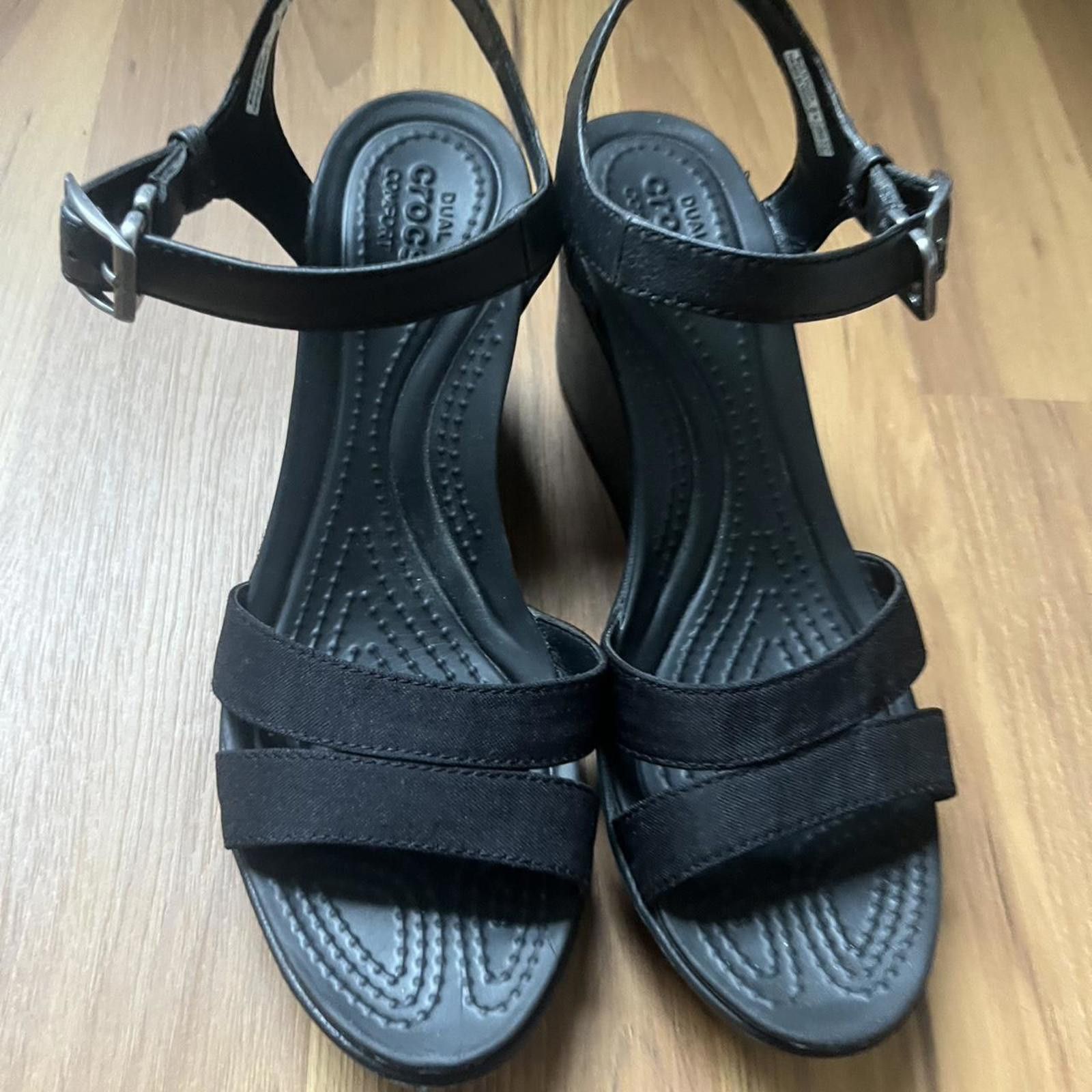 Crocs Crocs Women's Black Sandal Size US 7 / IT 37 - 8 Thumbnail