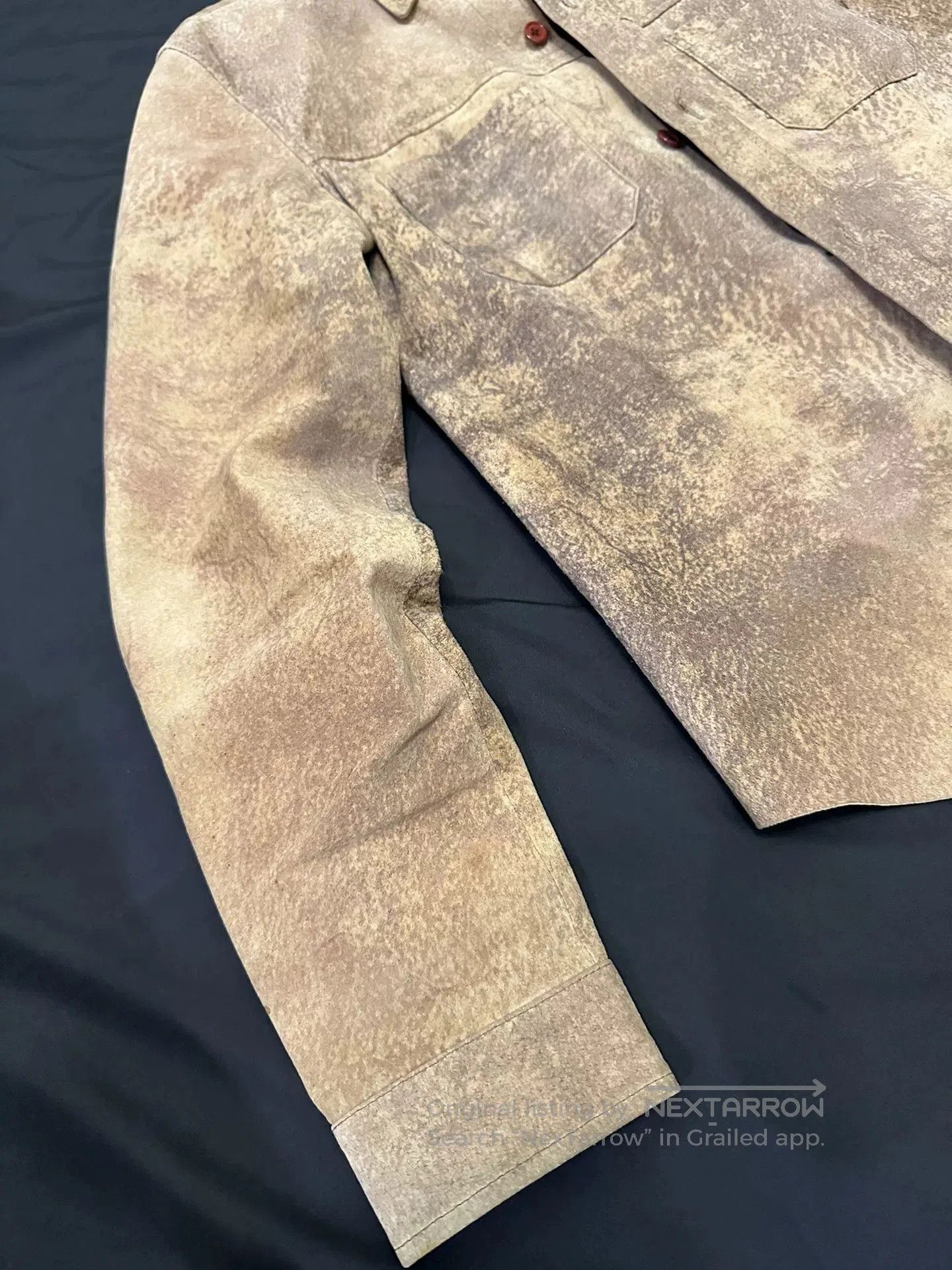 Vintage vintage dual 90s camo-style leather shirt. Size US L / EU 52-54 / 3 - 2 Thumbnail