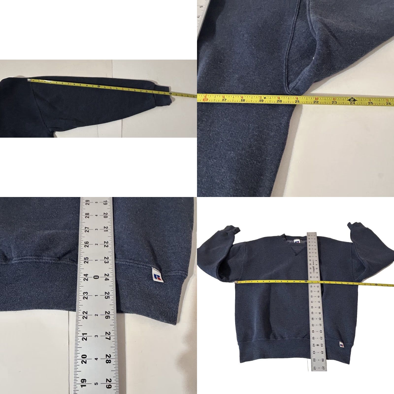 Russell Athletic VINTAGE Russell Athletic Sweatshirt Fleece Pullover Men M Dark Blue Y2K Logo Crew Neck Long Sleeve Size US M / EU 48-50 / 2 - 10 Thumbnail