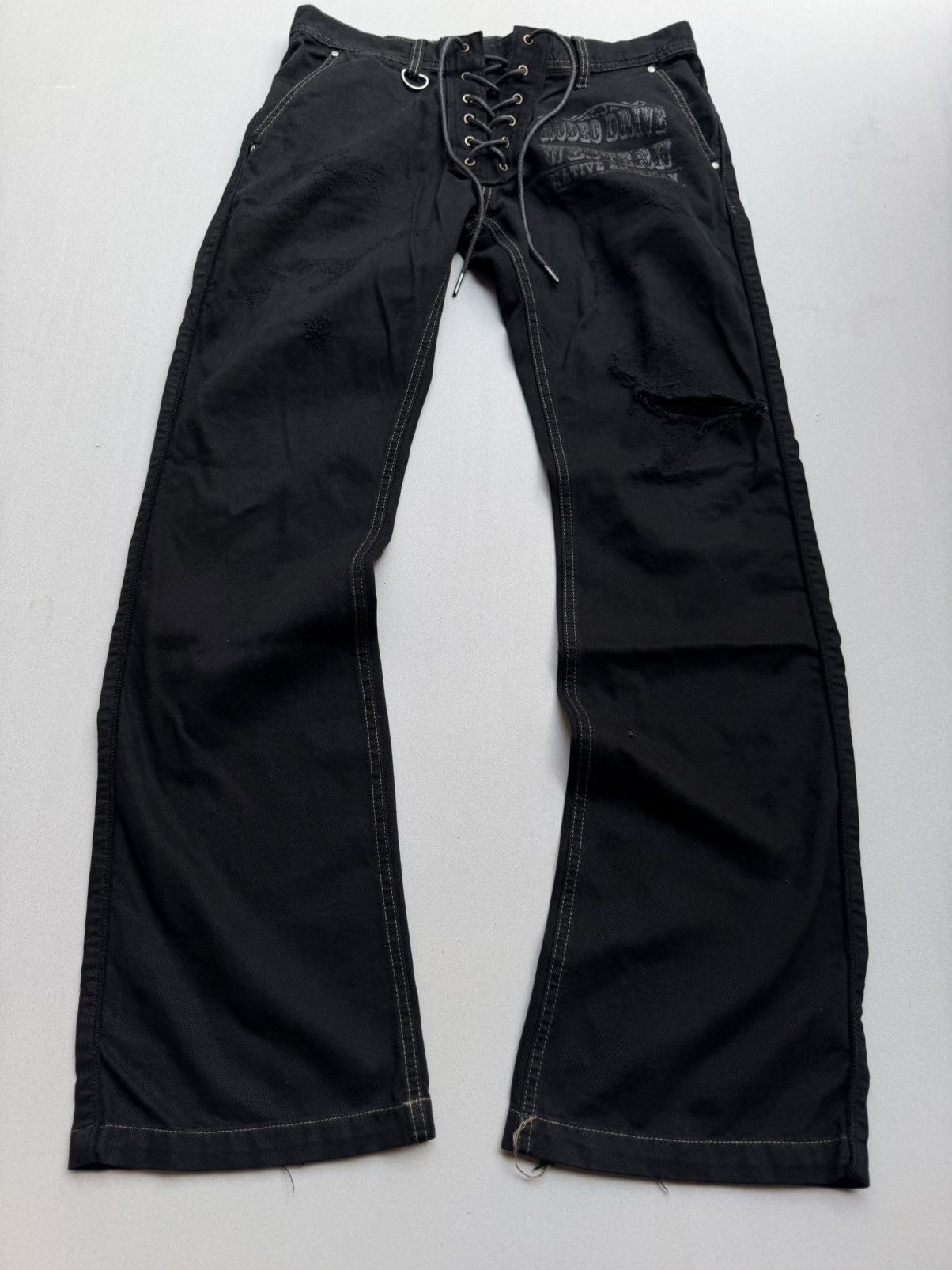 Nicole Club Fine days rollin lace up flare pants Size US 30 / EU 46 - 1 Thumbnail