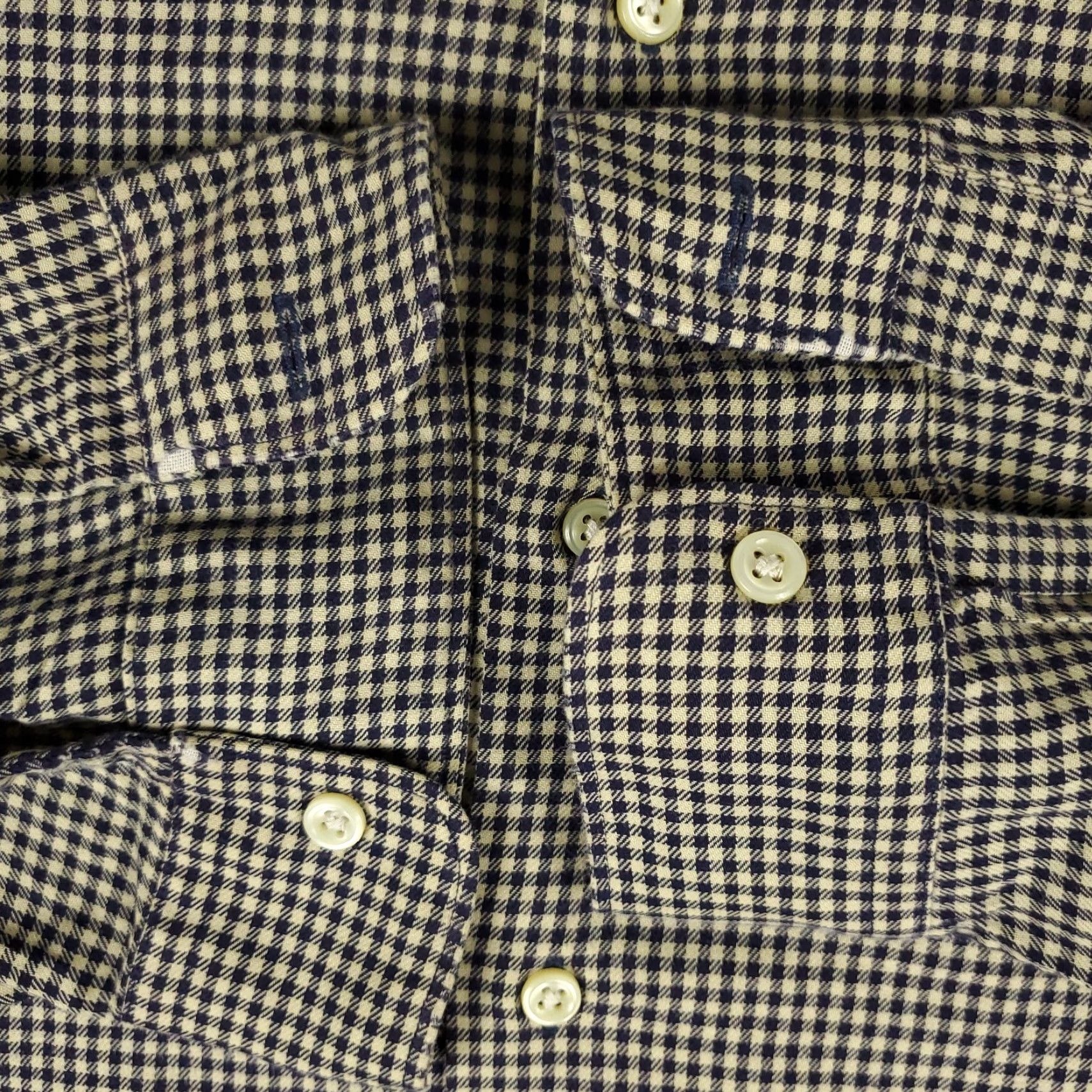 Ralph Lauren Ralph Lauren Shirt Mens 3XB Beige Blue Check Pony Casual Button Up Long Sleeve Shirt Blues Beige 3XB Big & Tall Mens Size US XXL / EU 58 / 5 - 4 Thumbnail