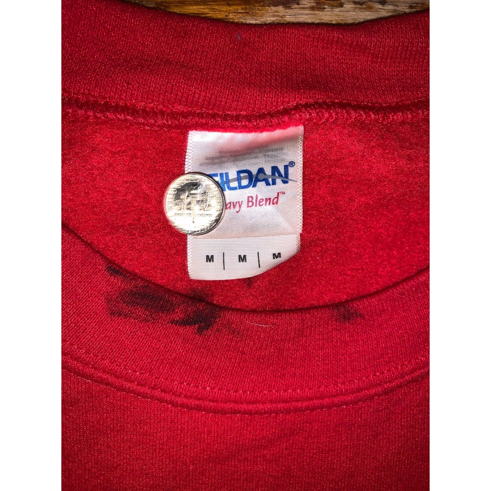 Gildan Vintage Eskimo Joes Sweatshirt Red M Stillwater OK Crewneck Size US M / EU 48-50 / 2 - 6 Thumbnail