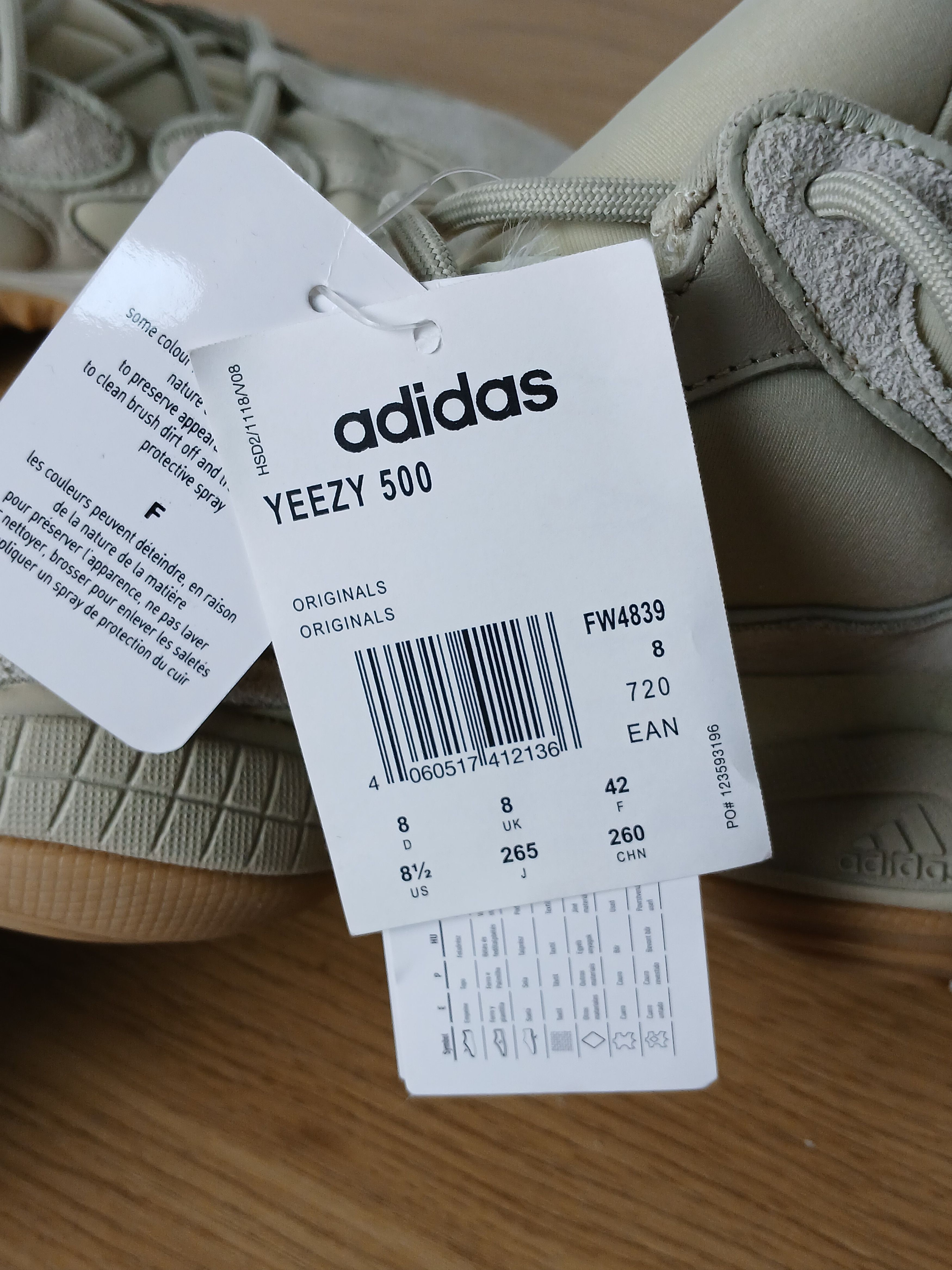 Adidas × Kanye West × Yeezy Adidas Yeezy 500 Stone Sneakers Size US 8.5 / EU 41-42 - 10 Thumbnail