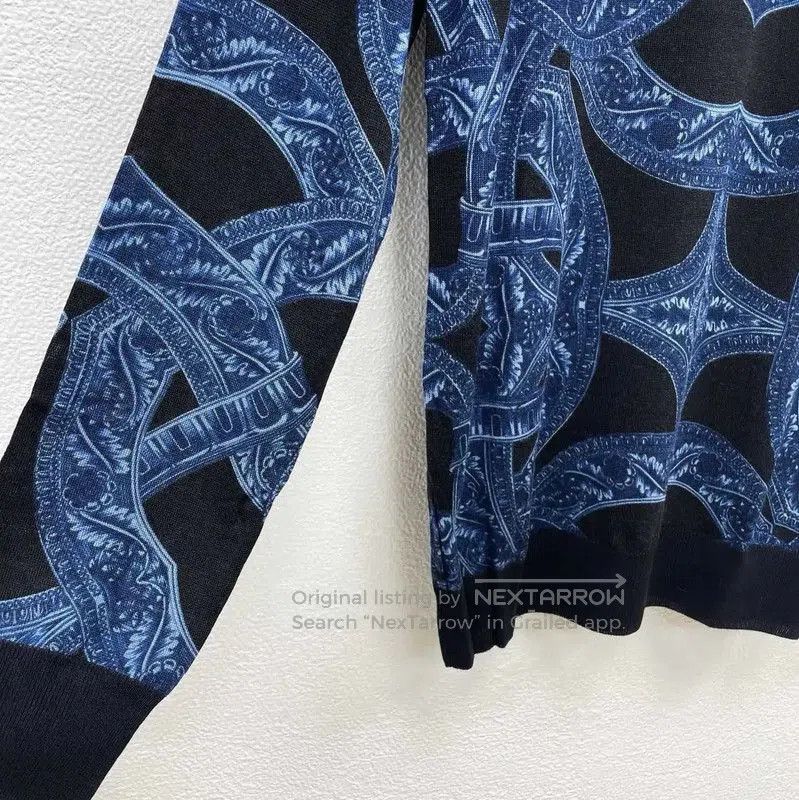 Versace Versace Blue Wool Long Sleeve Sweater for Men . Size US S / EU 44-46 / 1 - 3 Thumbnail