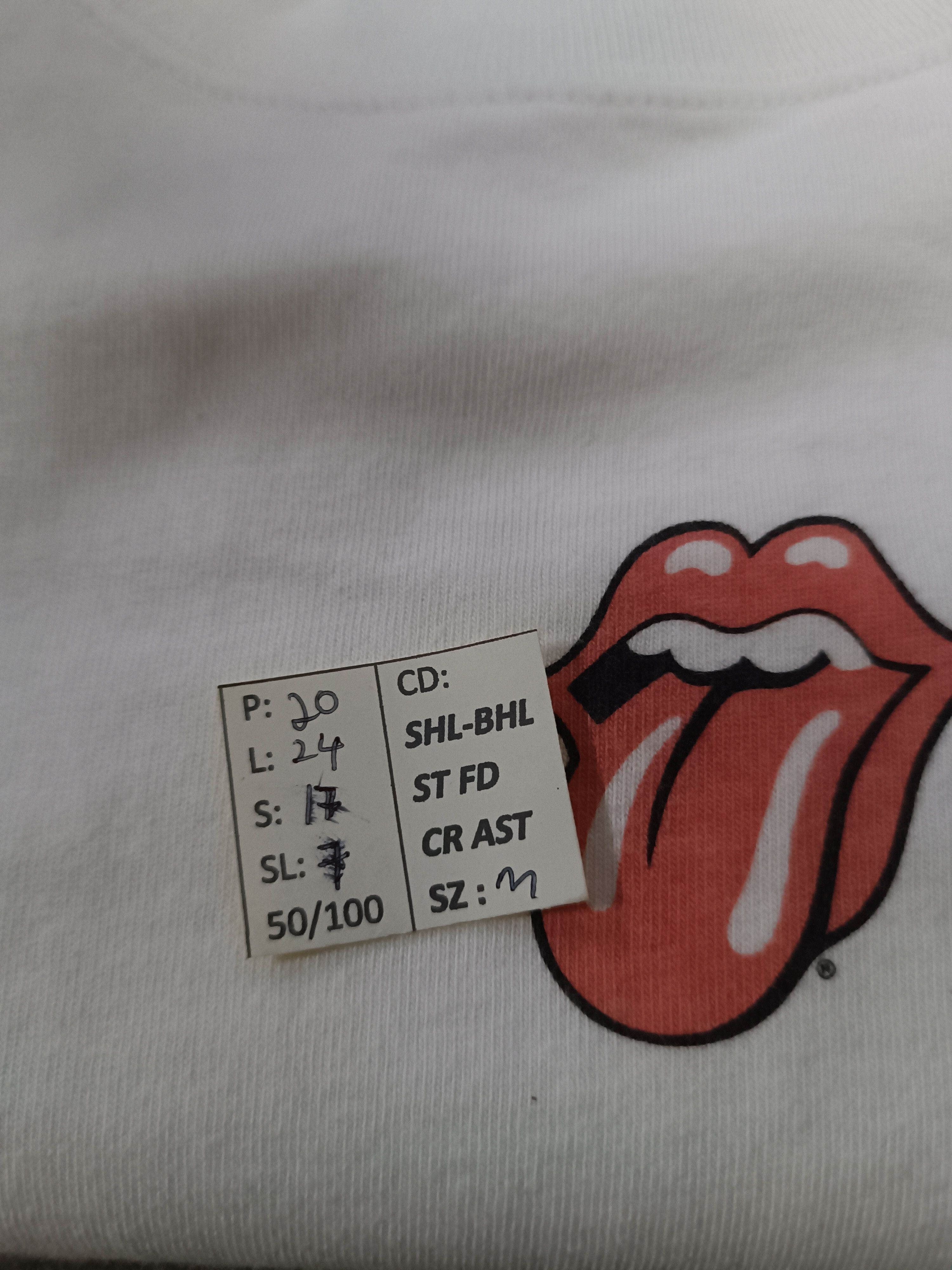 Band Tees VINTAGE ROLLING STONES SMALL LOGO acdc beatles zeppelin Size US M / EU 48-50 / 2 - 13 Thumbnail