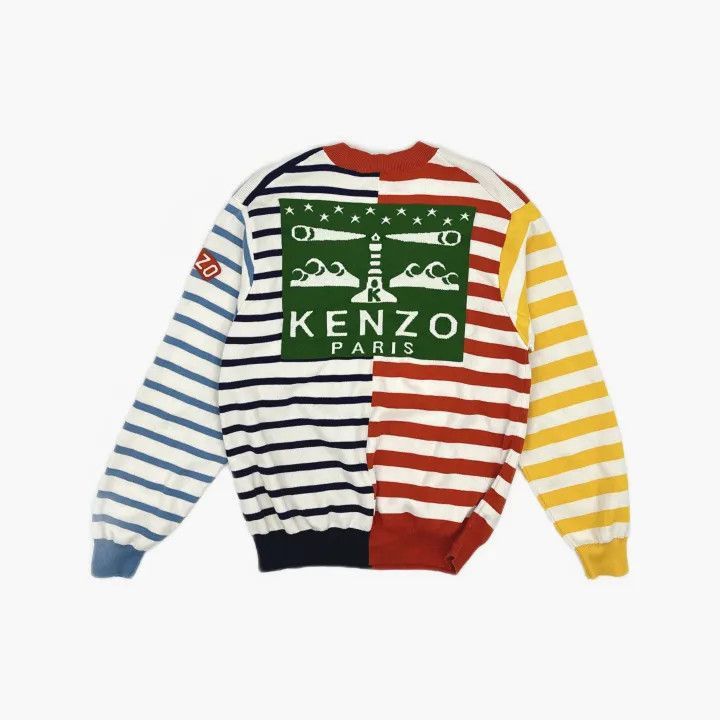 Kenzo KENZO Colorful Striped Logo Long Sleeve Sweater -2507 Size US S / EU 44-46 / 1 - 3 Thumbnail