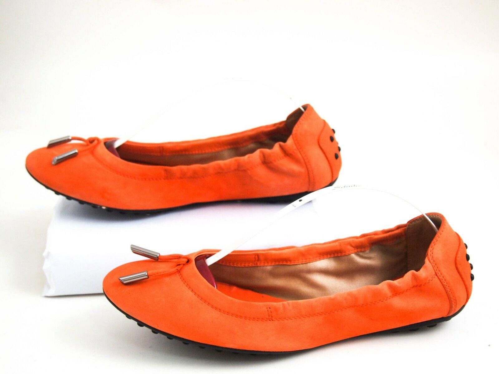 Tod's Tod's Ballet Flats Orange Suede Womens EU 36.5 US 6.5 Size US 6.5 / IT 36.5 - 5 Thumbnail