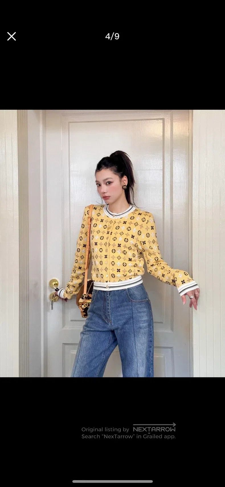 Louis Vuitton Louis Vuitton Yellow presbyopic slim stretch knit cardigan Size XS / US 0-2 / IT 36-38 - 7 Thumbnail