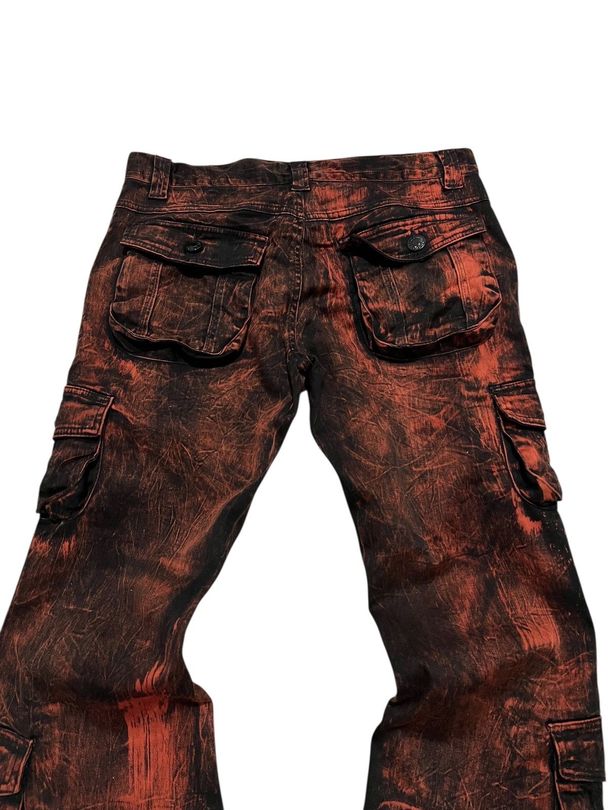 If Six Was Nine × Japanese Brand × Le Grande Bleu (L.G.B.) Lowbox flared multi cargo pants Size US 31 - 5 Thumbnail