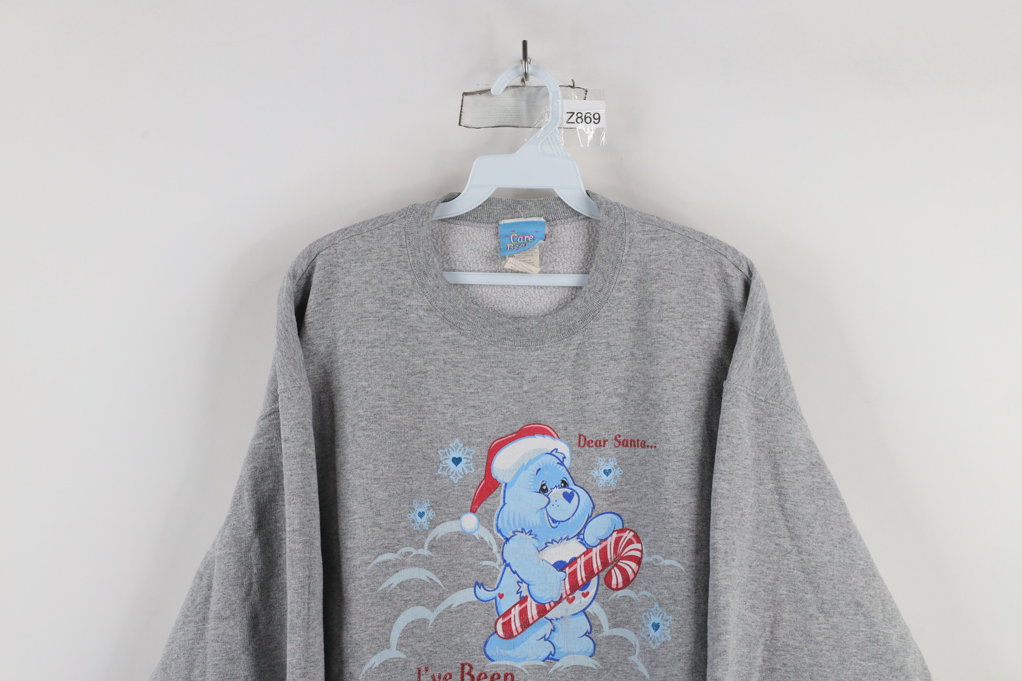 Vintage Vintage Y2K 2004 Care Bears Christmas Bear Sweatshirt Gray Size XL / US 12-14 / IT 48-50 - 2 Thumbnail