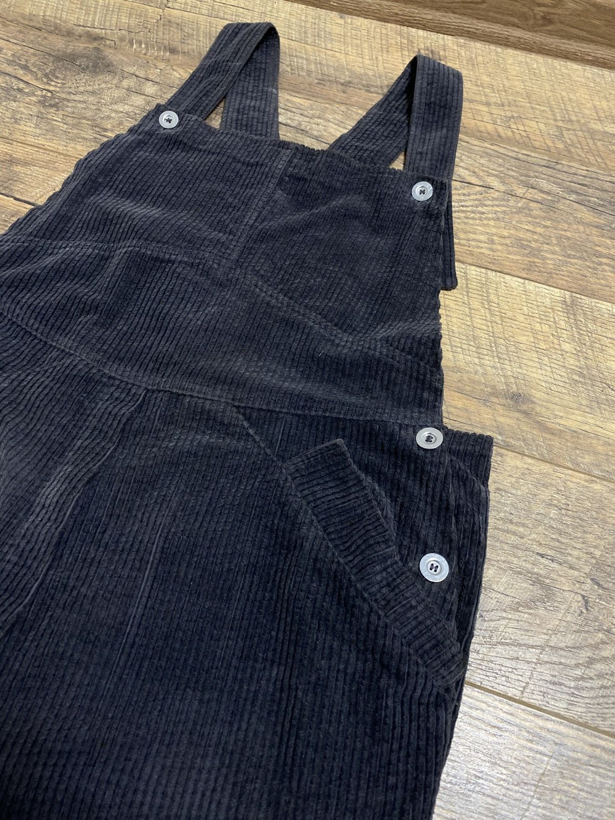 Vintage Prénatal 100% Cotton Gray Corduroy Overalls Made in Italy Size US 32 / EU 48 - 4 Thumbnail