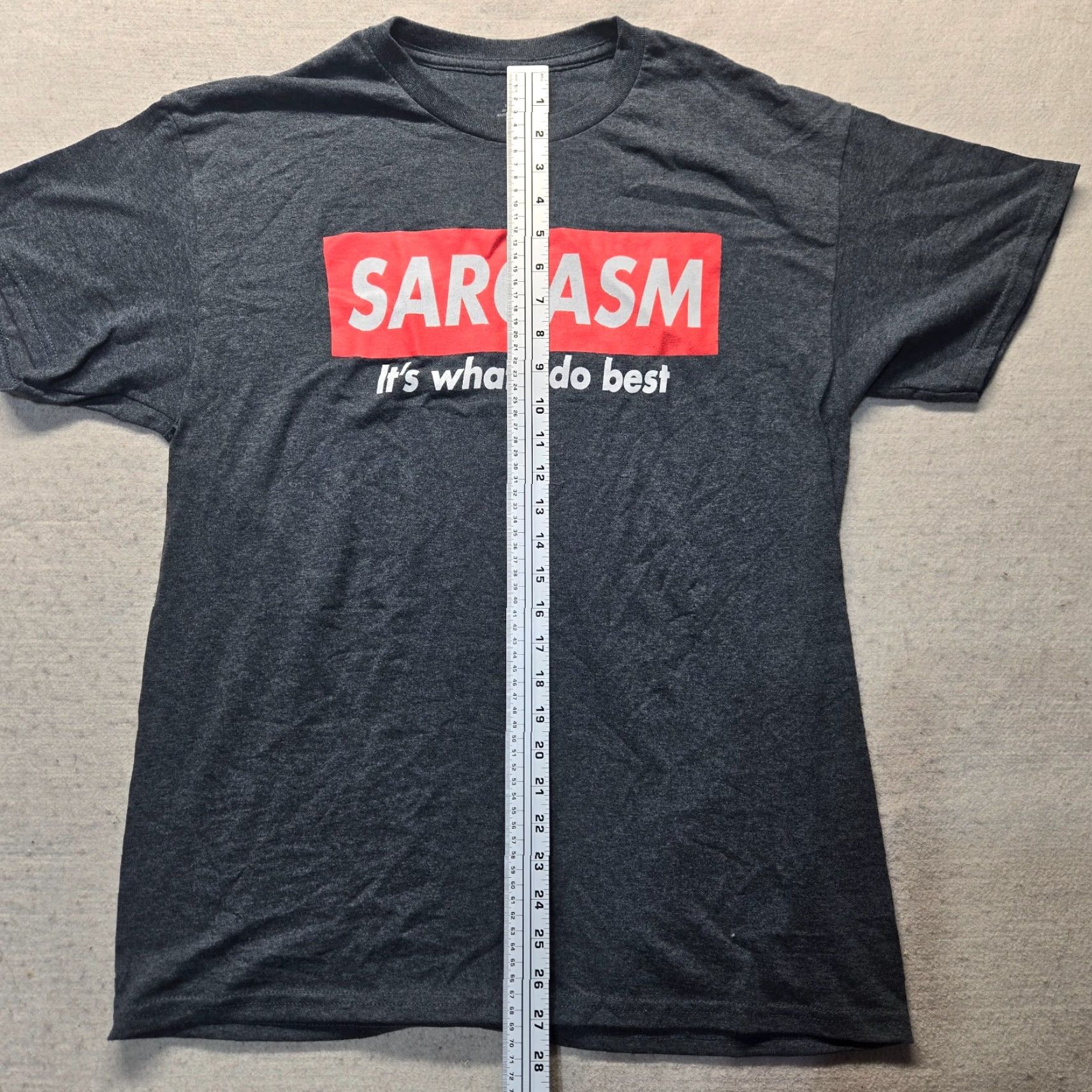 Delta Delta Pro Weight T-Shirt Men L Gray "Sarcasm, It's What I Do Best" Funny Tee Adults Mens Size US L / EU 52-54 / 3 - 6 Thumbnail