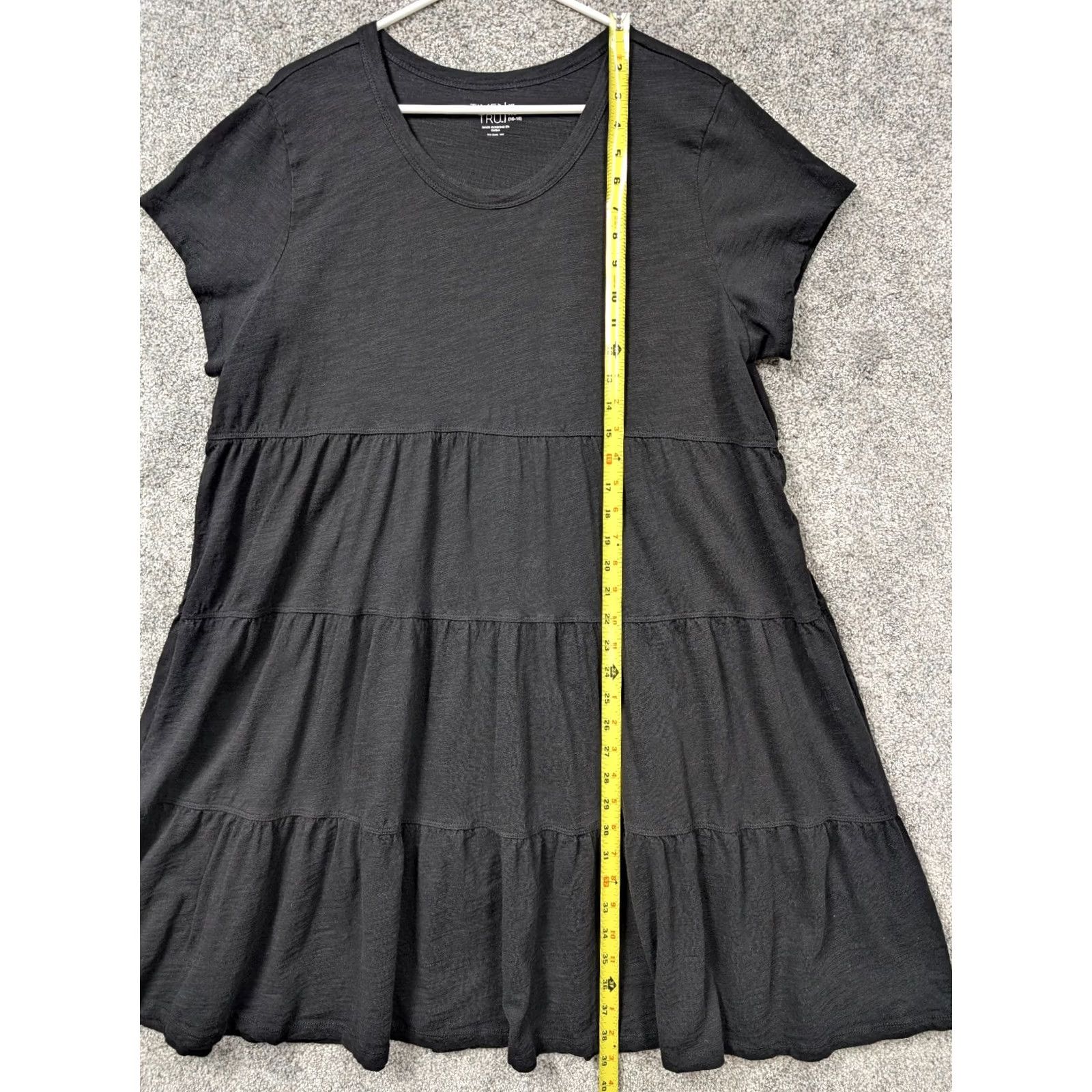 Vintage Dark Feminine Sundress XL Indie Witchy Boho Grunge Goth Artsy Hipster Romantic Black Casual Womens Size XL / US 12-14 / IT 48-50 - 2 Thumbnail