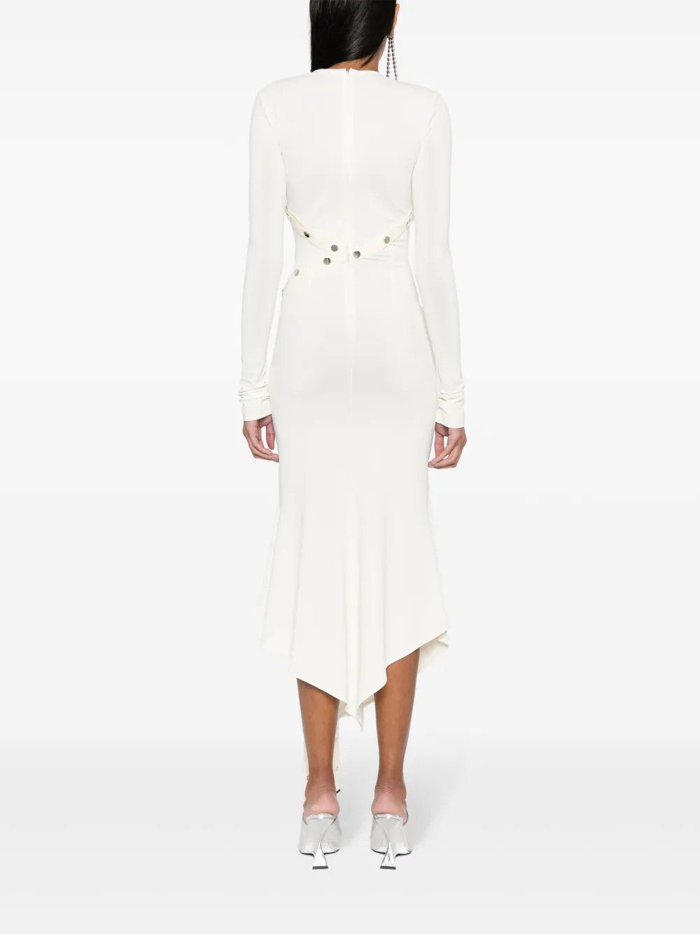 The Attico o1mle0526 Midi Dress In Neutrals Size M / US 6-8 / IT 42-44 - 3 Thumbnail
