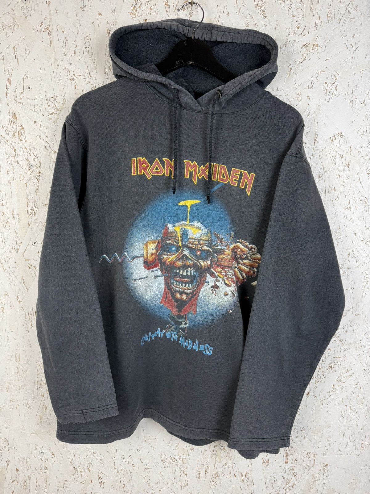 Band Tees Iron Maiden Can I Play With Madness Faded Metal Hoodie M Size US M / EU 48-50 / 2 - 1 Thumbnail