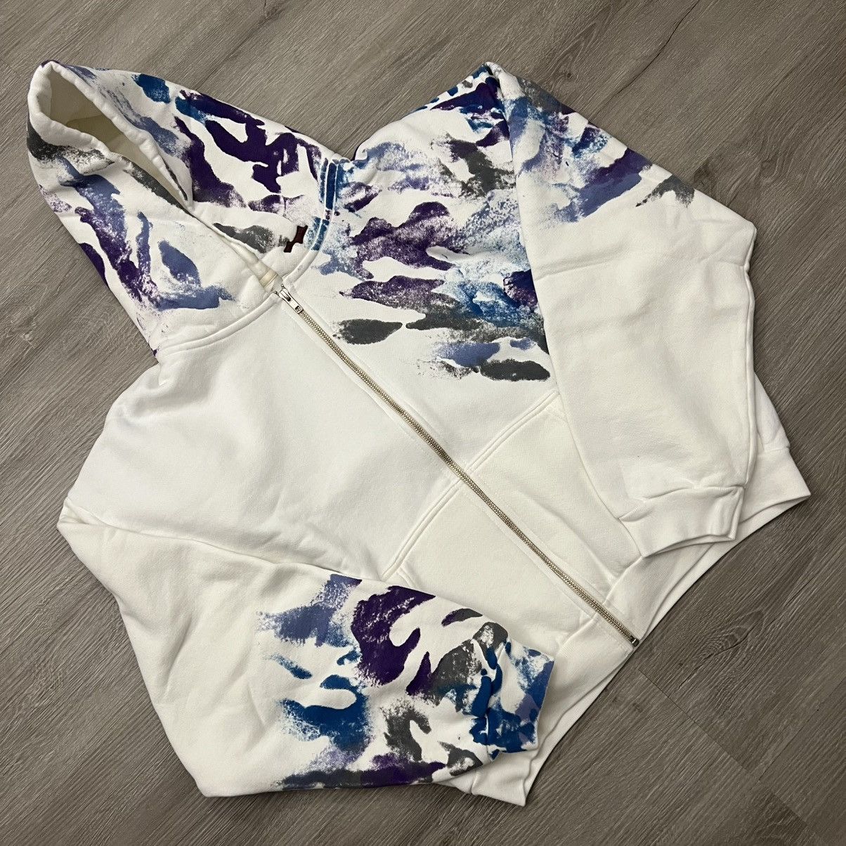 SKYLRK SKYLRK Zip Blue Hoodie | Grailed