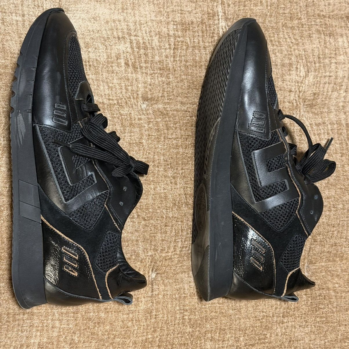 Versace Versace Black & Gold Medusa Sneakers - Worn Once, Box Size US 12 / EU 45 - 4 Thumbnail