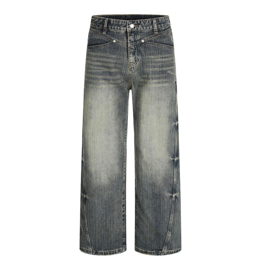 Vintage Men's Retro Washed Straight-Leg, Loose-Fit Denim Jeans Size US 32 / EU 48 - 1 Thumbnail